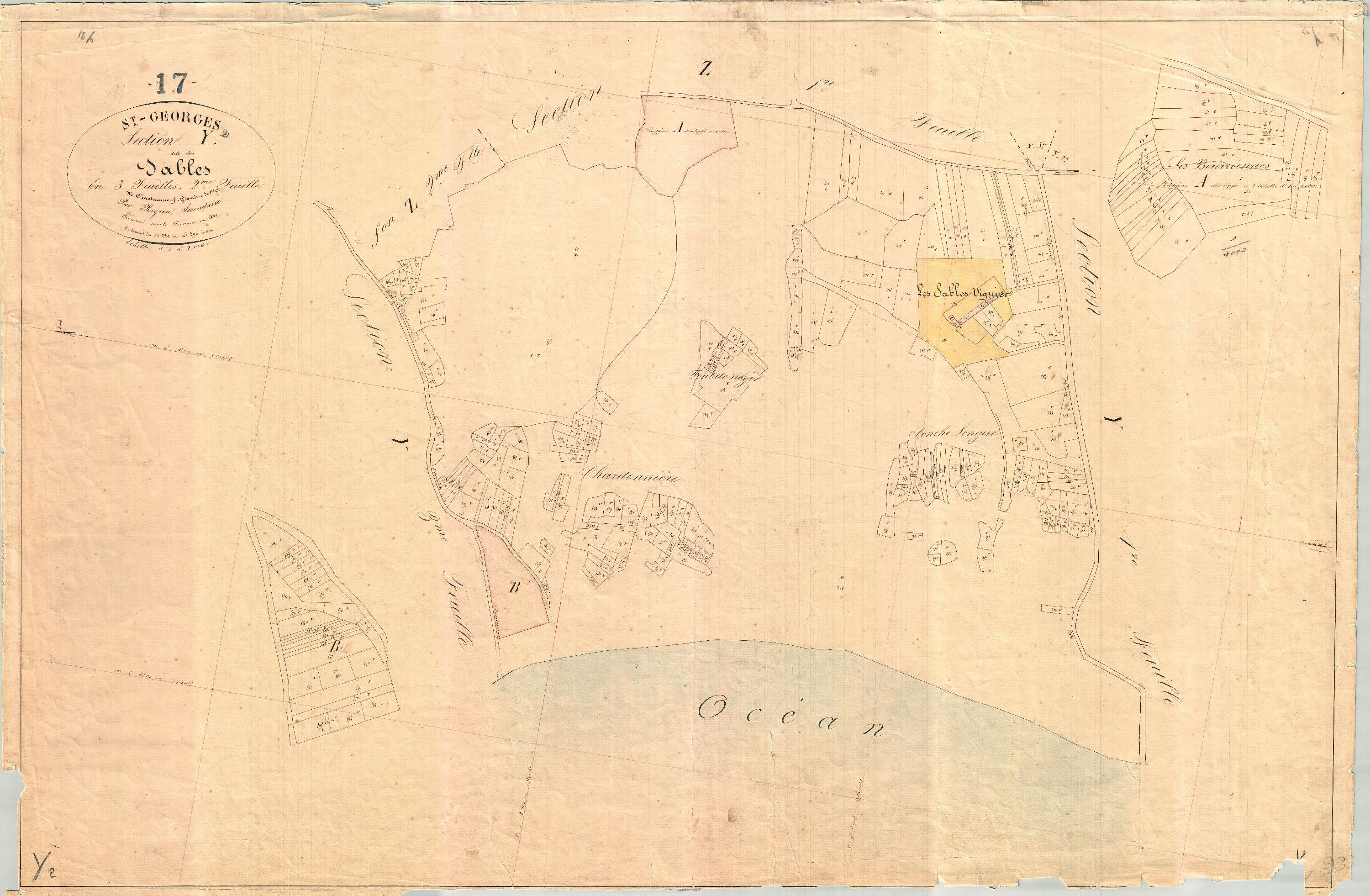 Saint-Georges-d'Oléron - Section Y2 dite des Sables.