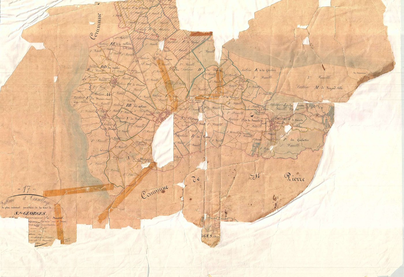 Saint-Georges-d'Oléron - Tableau d'assemblage. [document en très mauvais état]