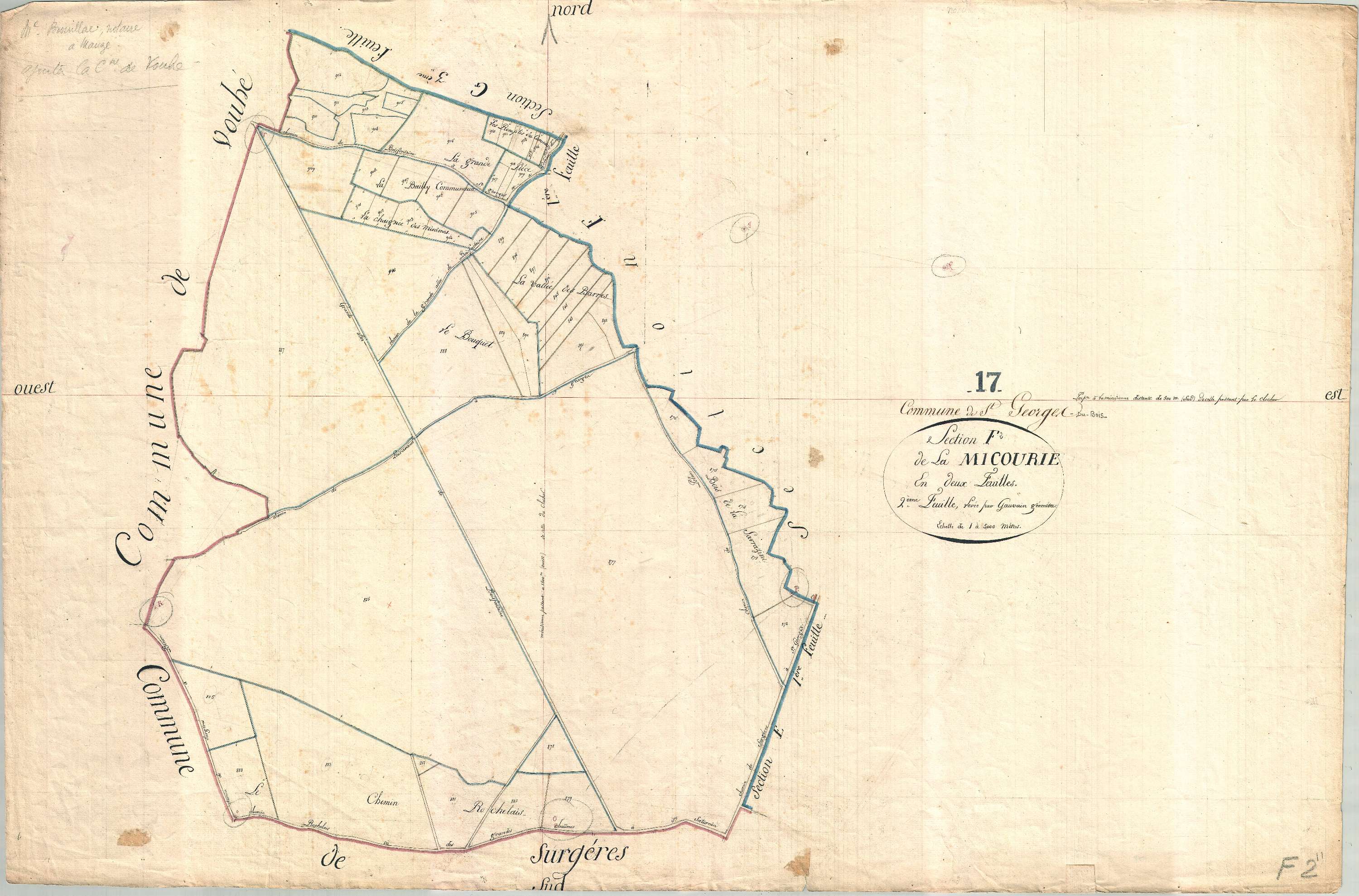 Saint-Georges-du-Bois - Section F2 dite de la Micourie.