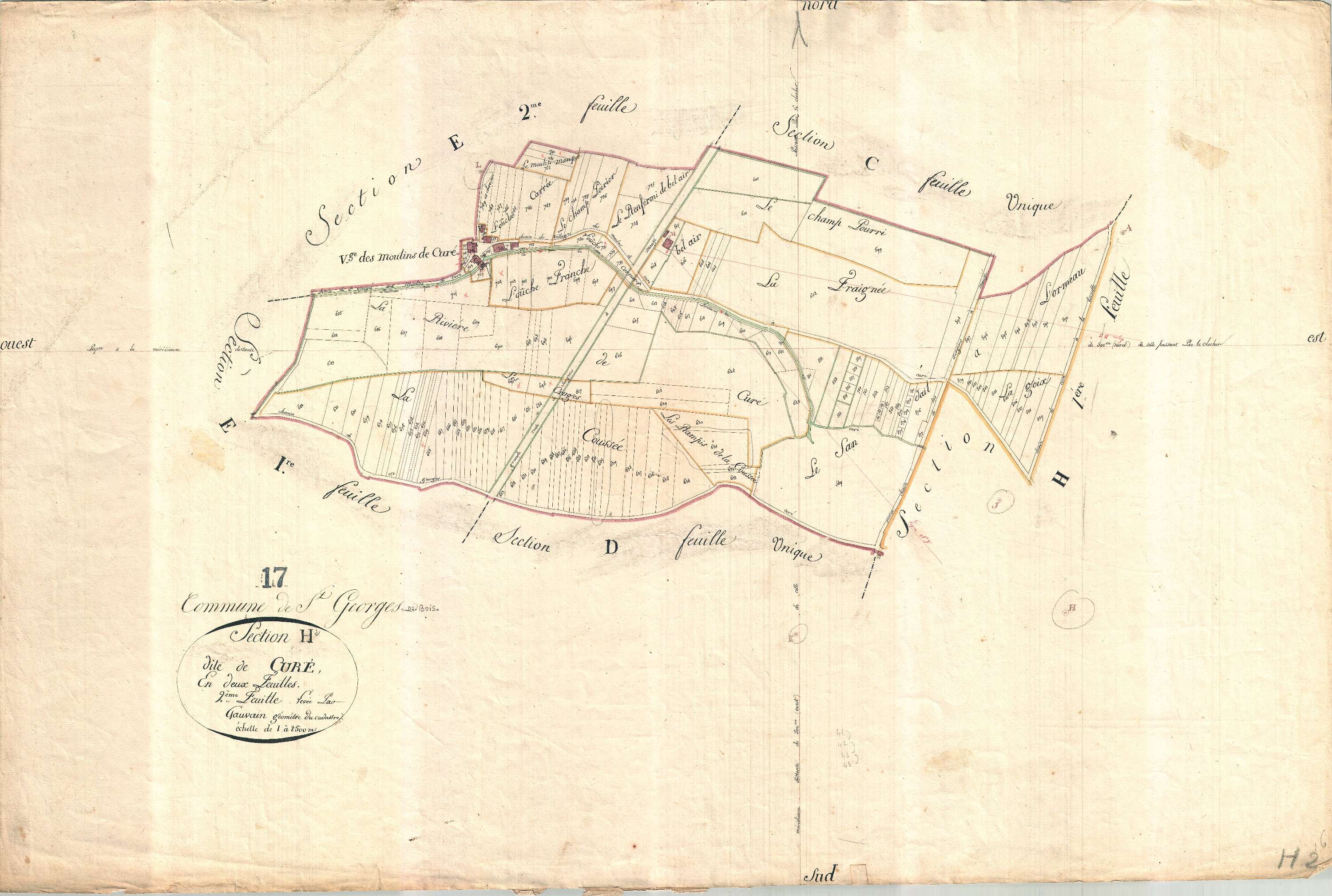 Saint-Georges-du-Bois - Section H2 dite de la Curé.