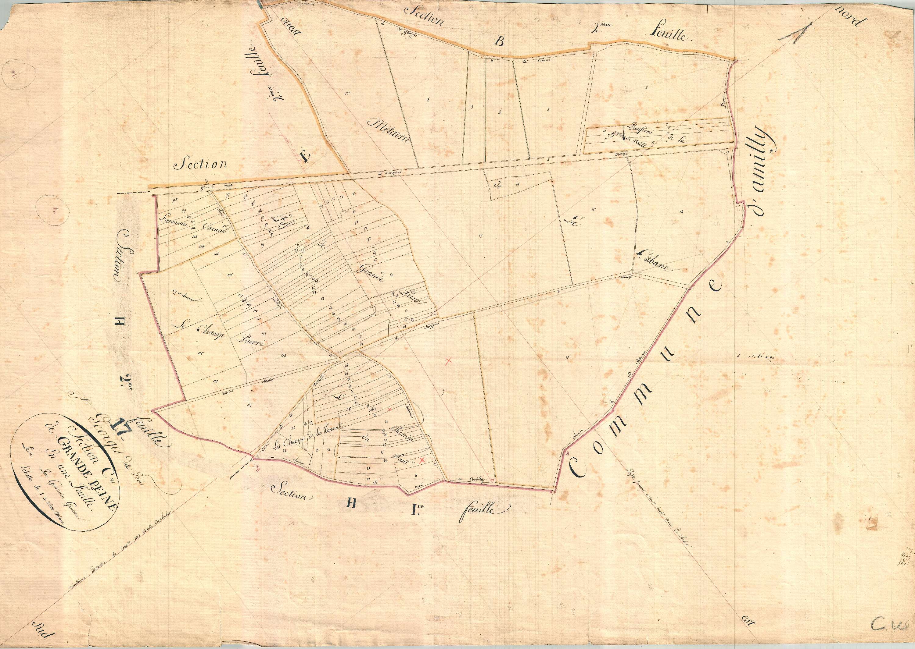 Saint-Georges-du-Bois - Section C dite de la Grande Peine.