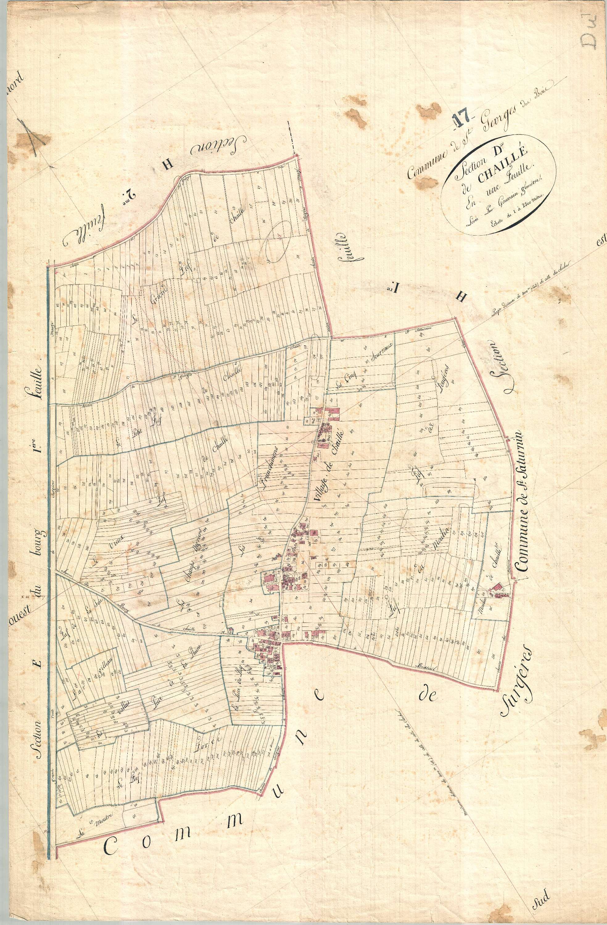 Saint-Georges-du-Bois - Section D dite de Chaillé.