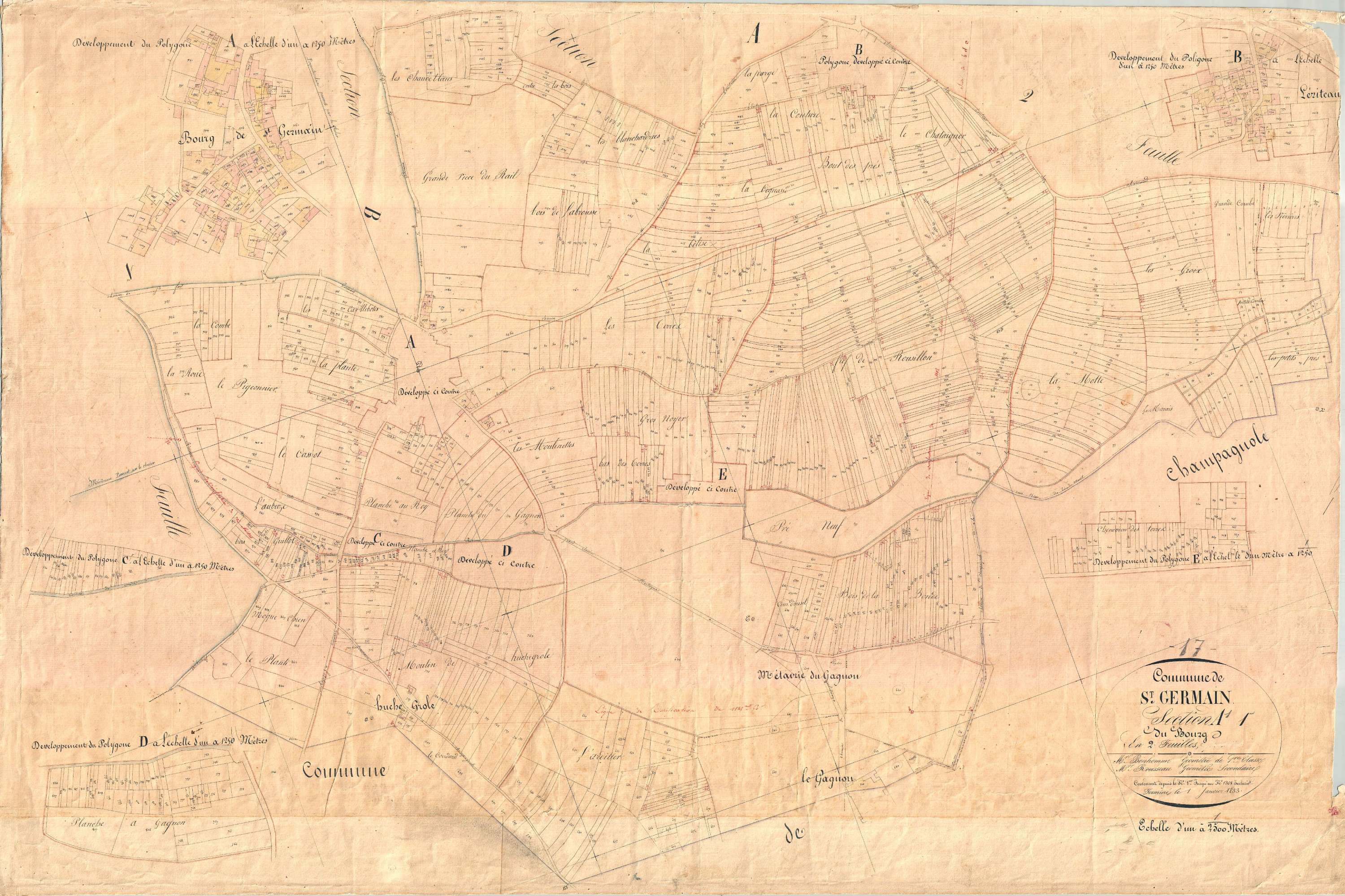 Saint-Germain-du-Seudre - Section A1 dite du Bourg.