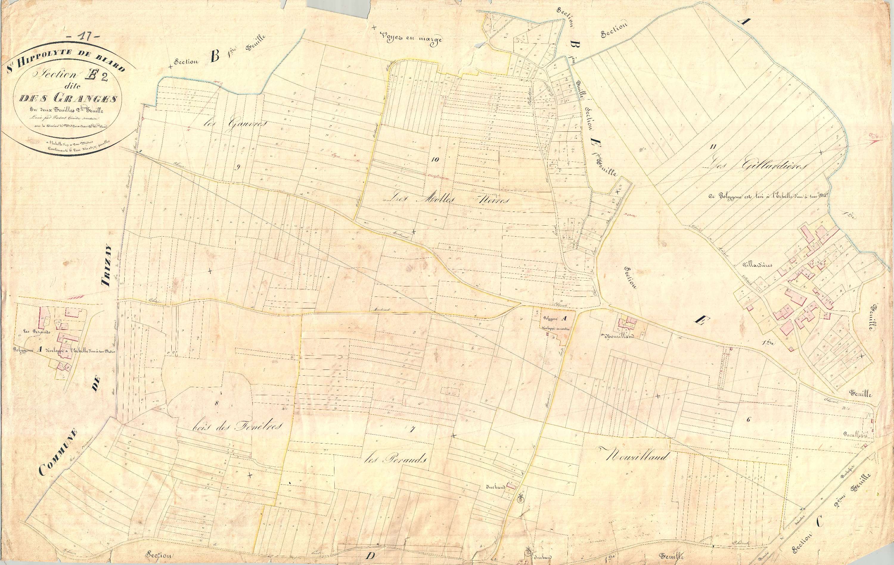 Saint-Hippolyte - Section E2 dite des Granges.
