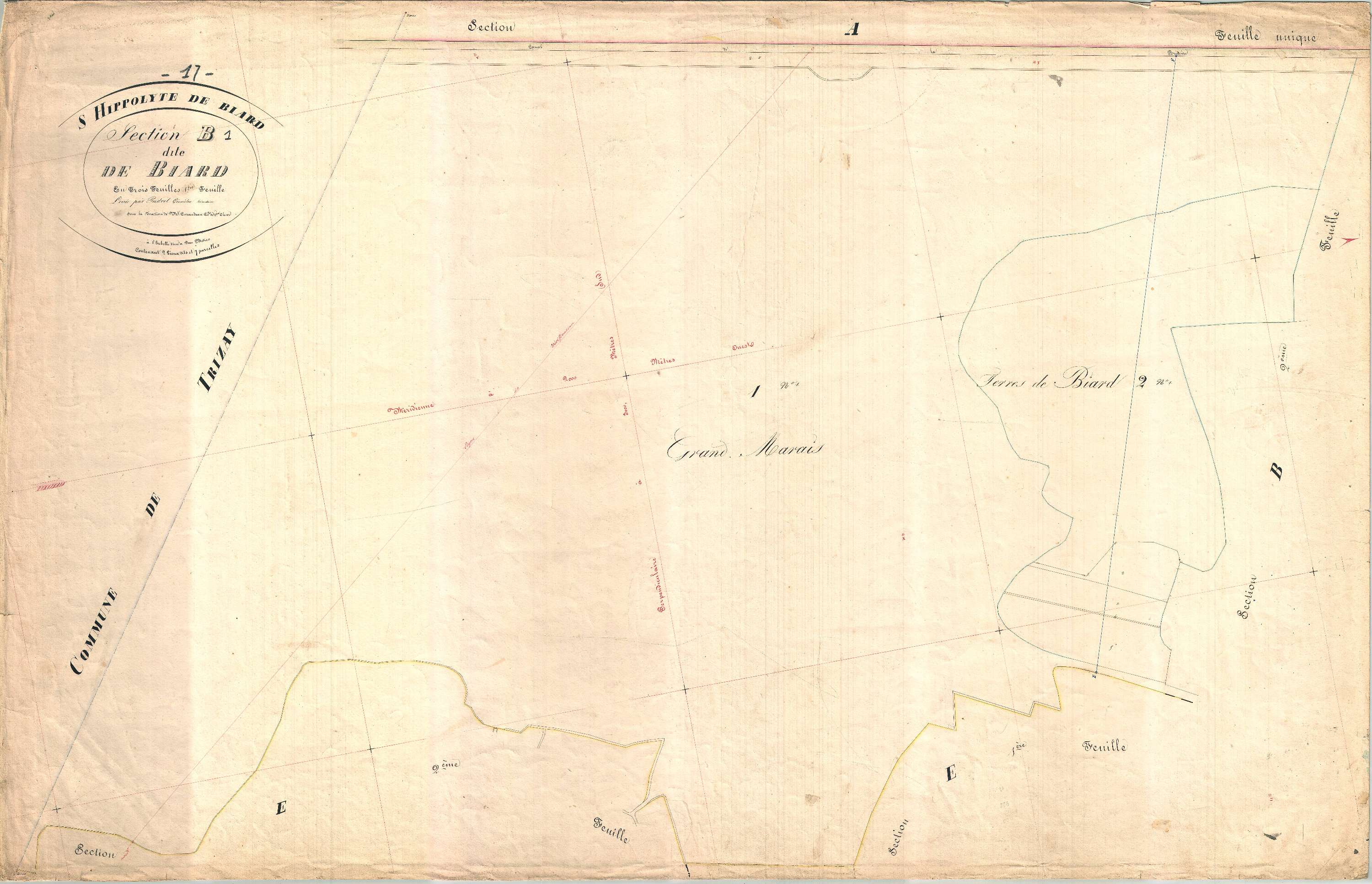 Saint-Hippolyte - Section B1 dite de Biard.
