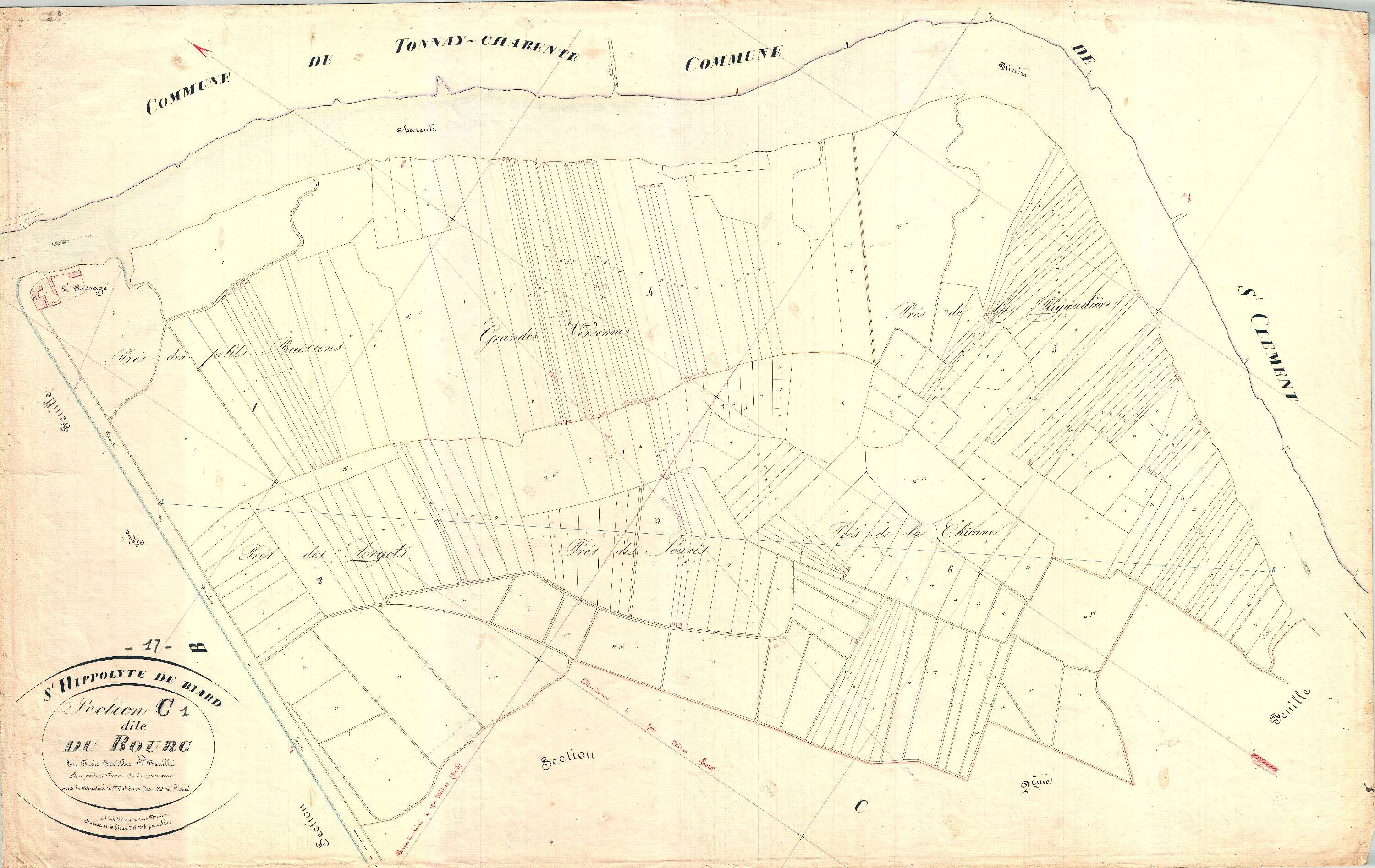 Saint-Hippolyte - Section C1 dite du Bourg.