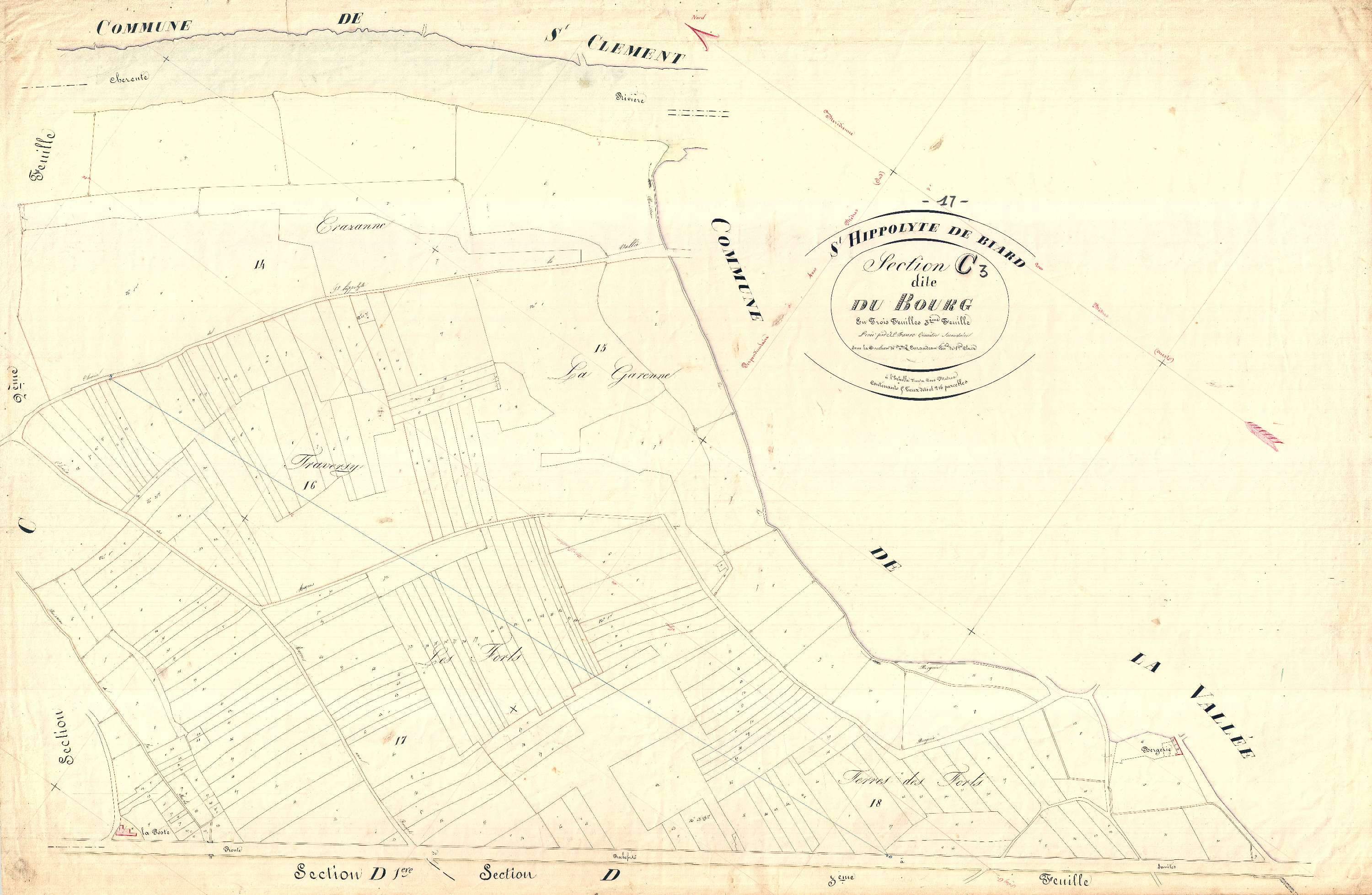 Saint-Hippolyte - Section C3 dite du Bourg.
