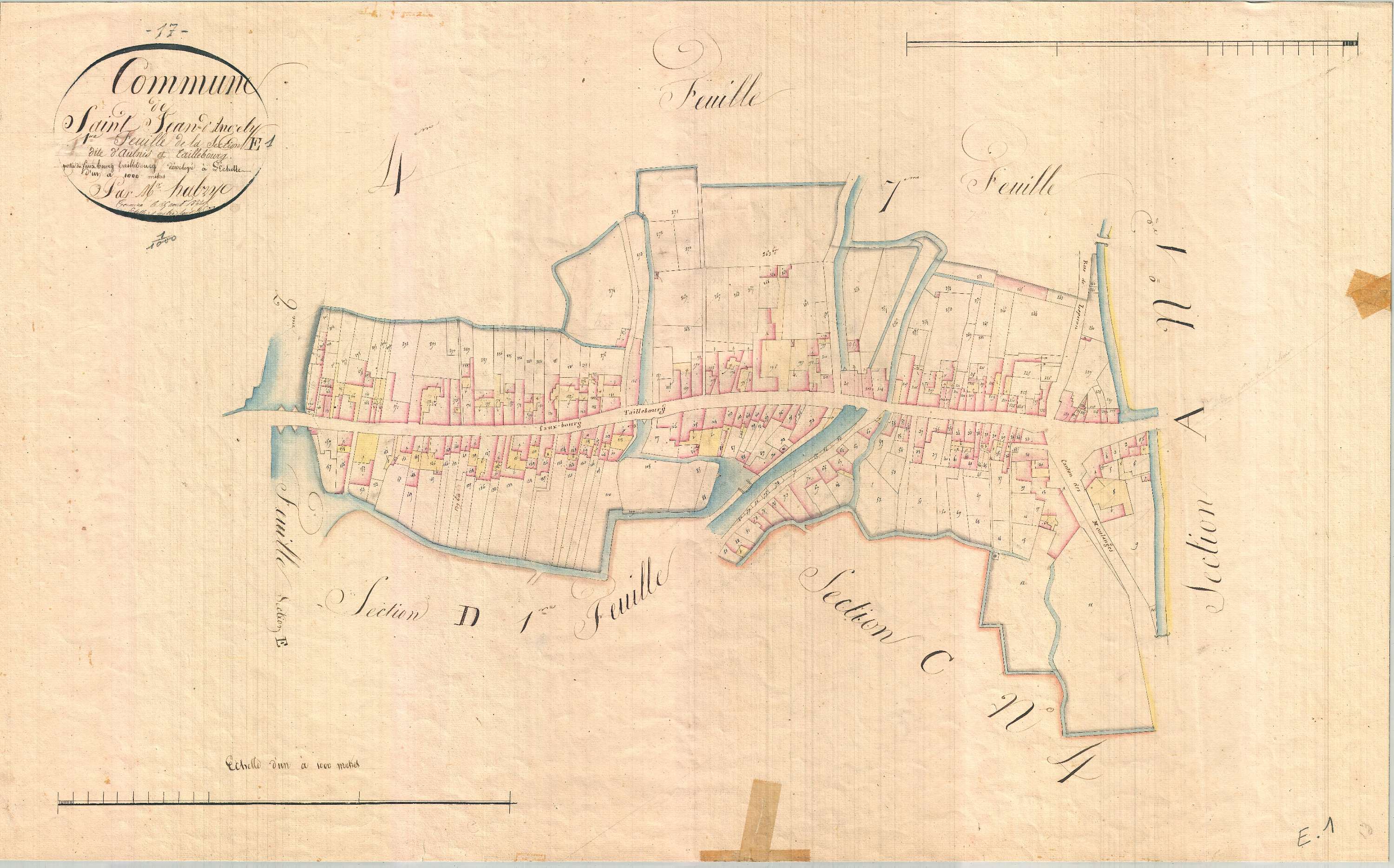 Saint-Jean-d'Angély - Section E1 dite d'Aunis et de Taillebourg.