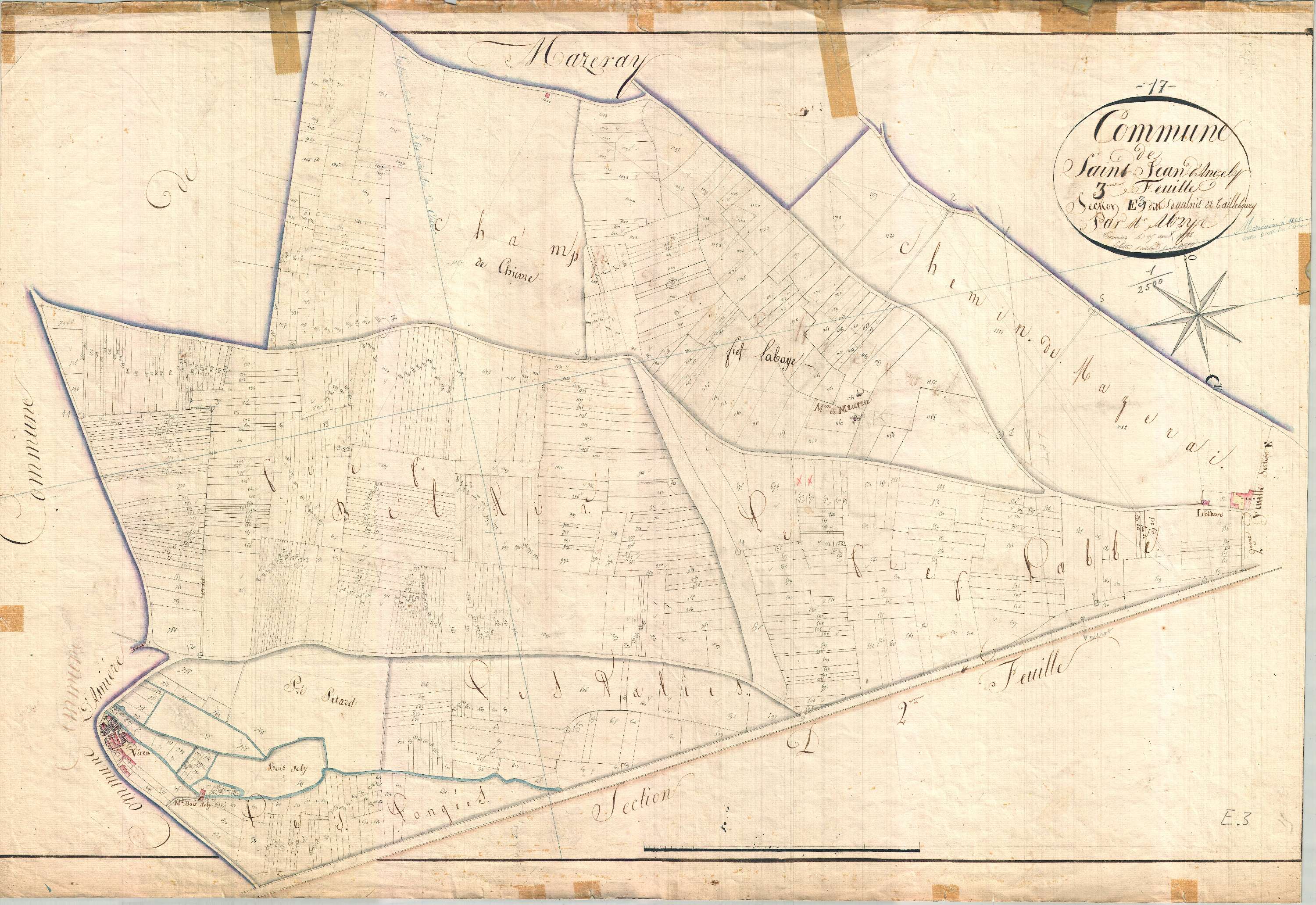 Saint-Jean-d'Angély - Section E3 dite d'Aunis et de Taillebourg.