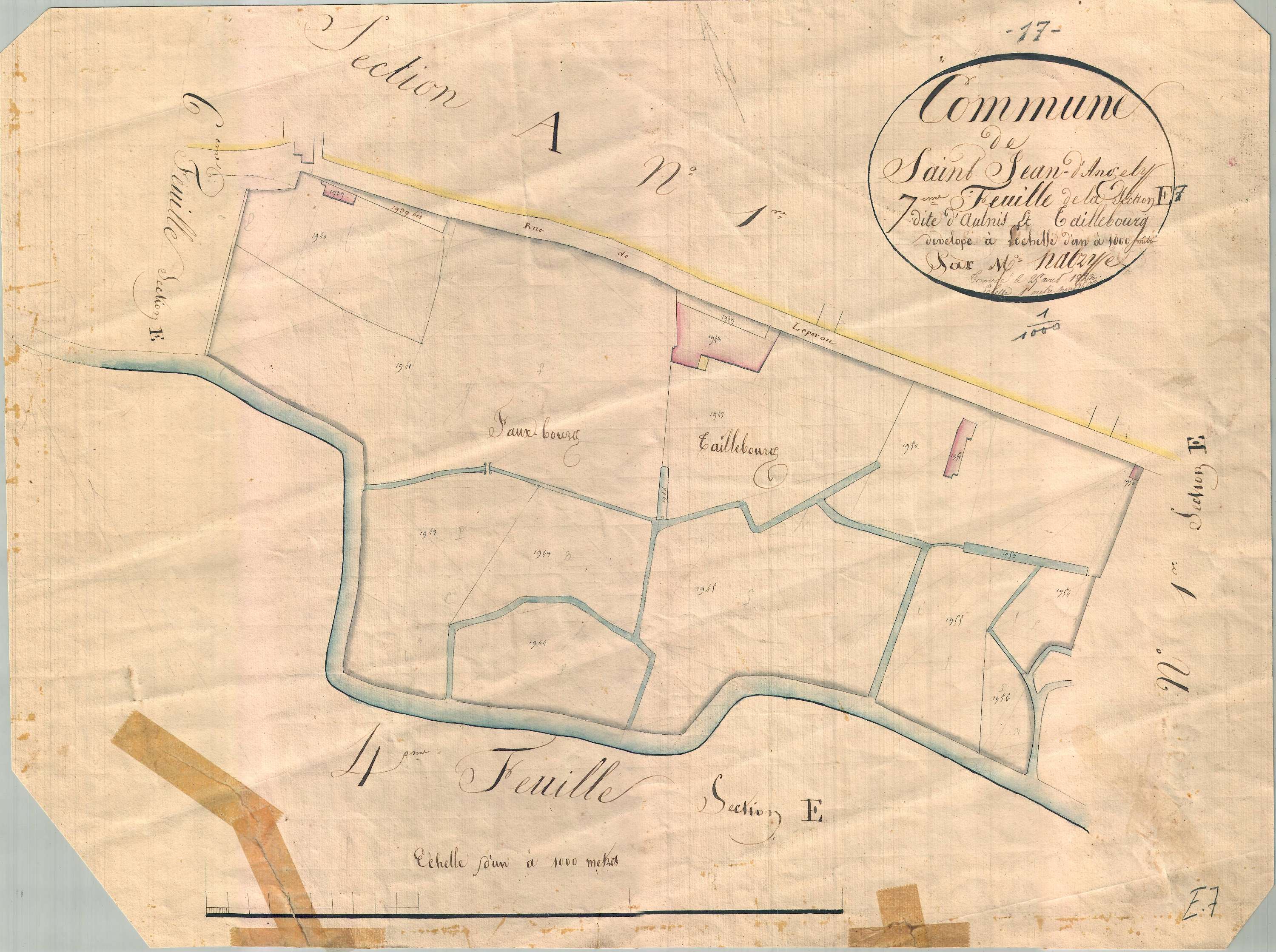 Saint-Jean-d'Angély - Section E7 dite d'Aunis et de Taillebourg.