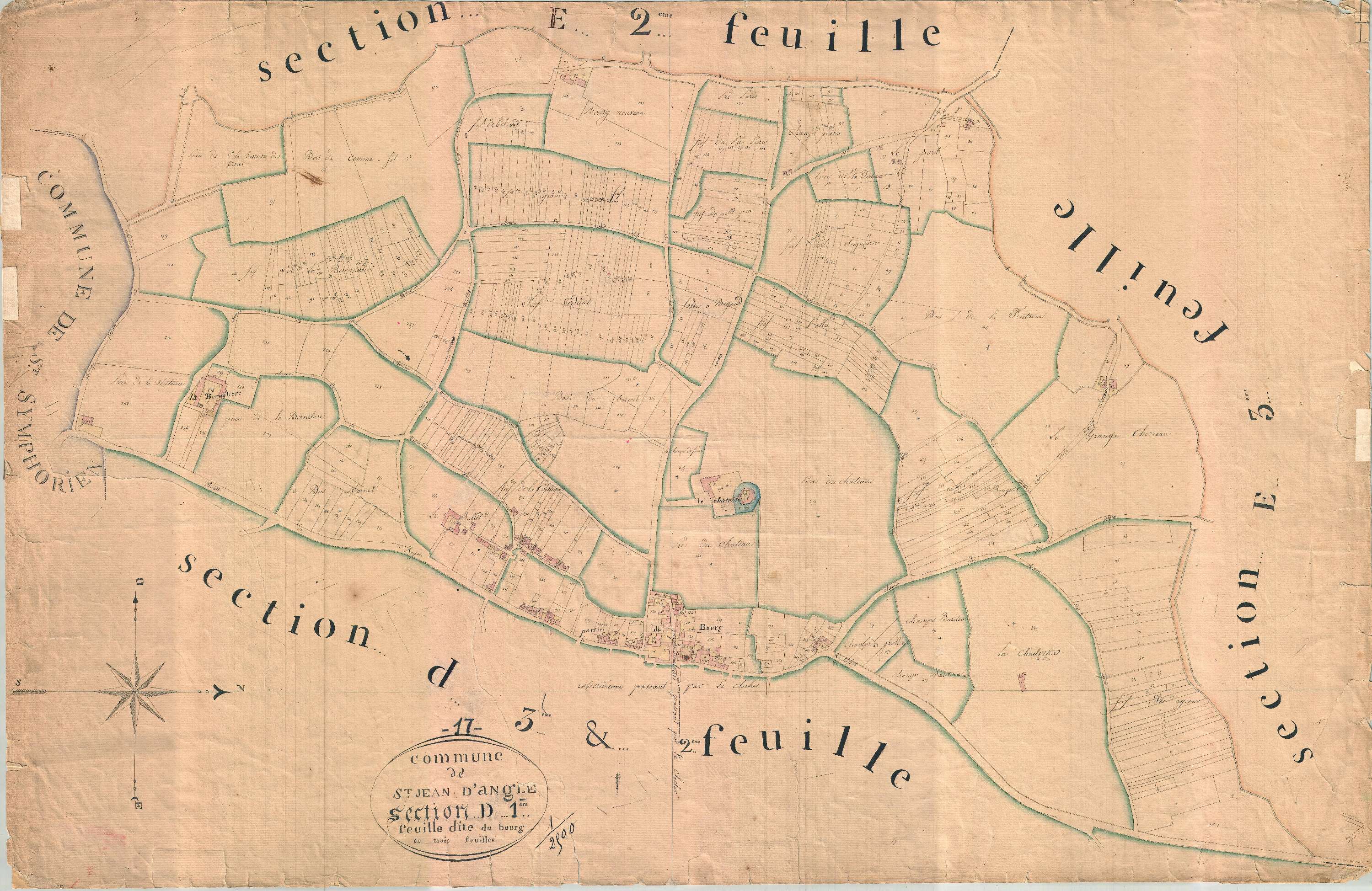 Saint-Jean-d'Angle - Section D1 dite du Bourg.