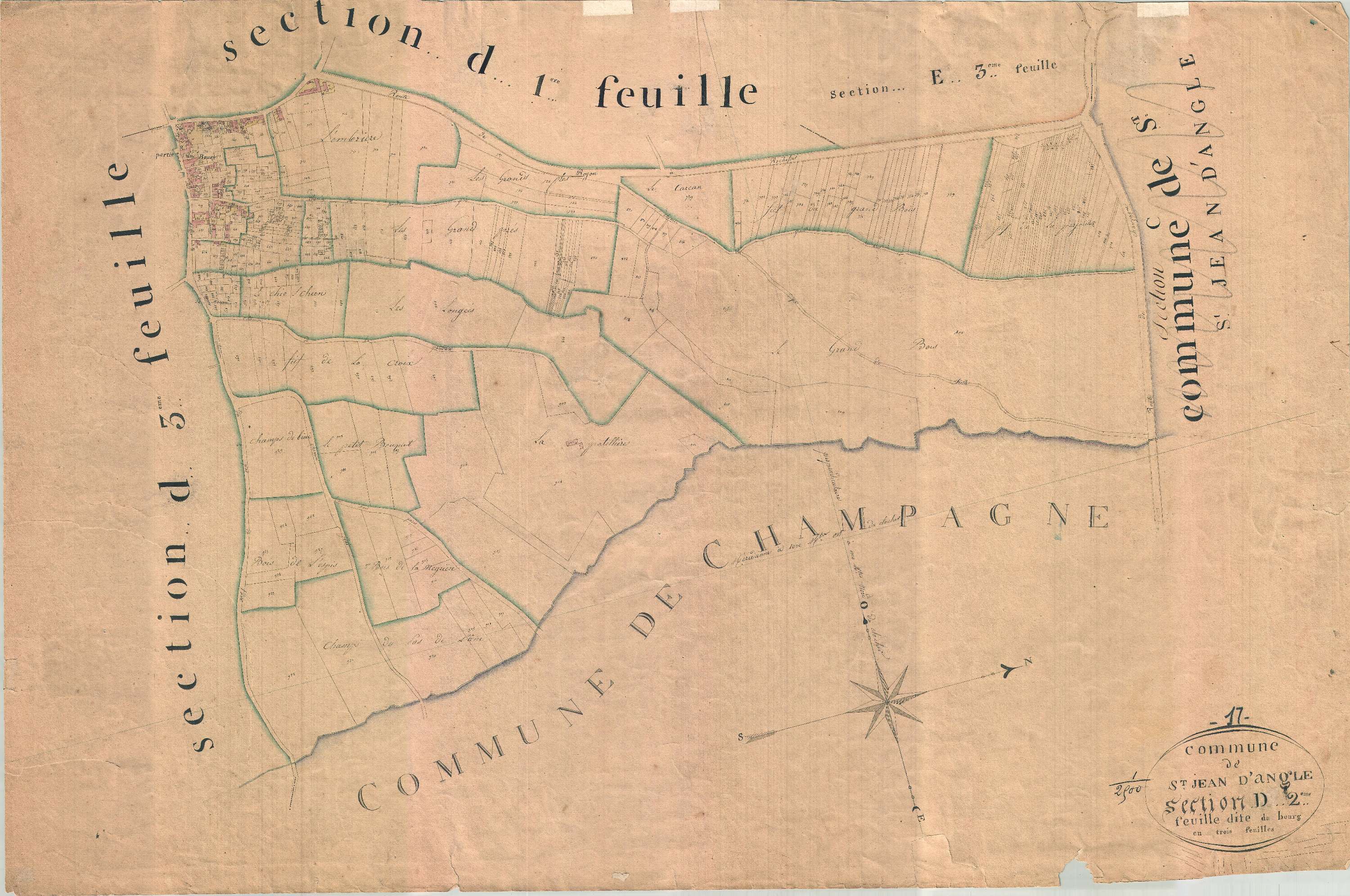 Saint-Jean-d'Angle - Section D2 dite du Bourg.