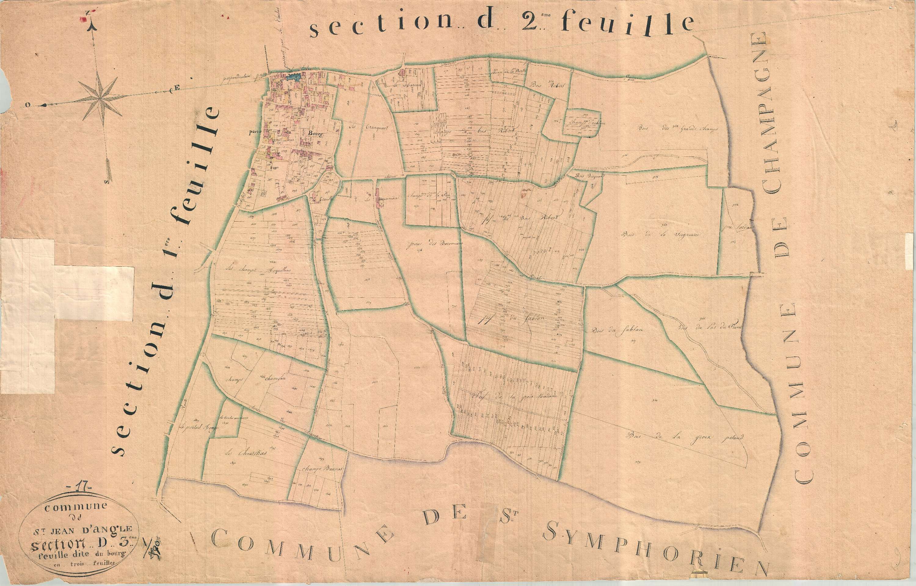 Saint-Jean-d'Angle - Section D3 dite du Bourg.