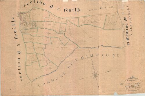 Saint-Jean-d'Angle - Section D2 dite du Bourg.