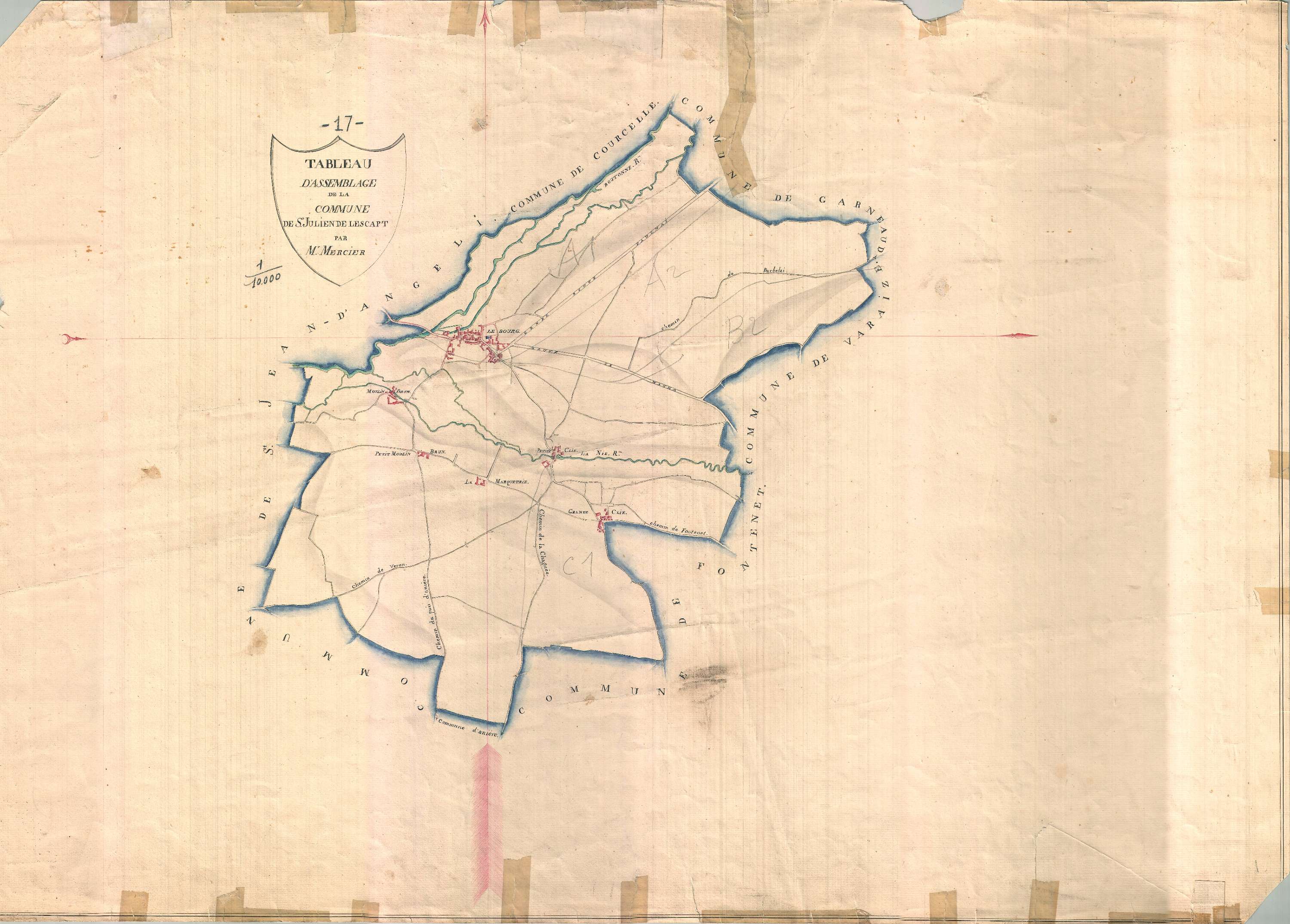 Saint-Julien-de-l'Escap - Tableau d'assemblage.