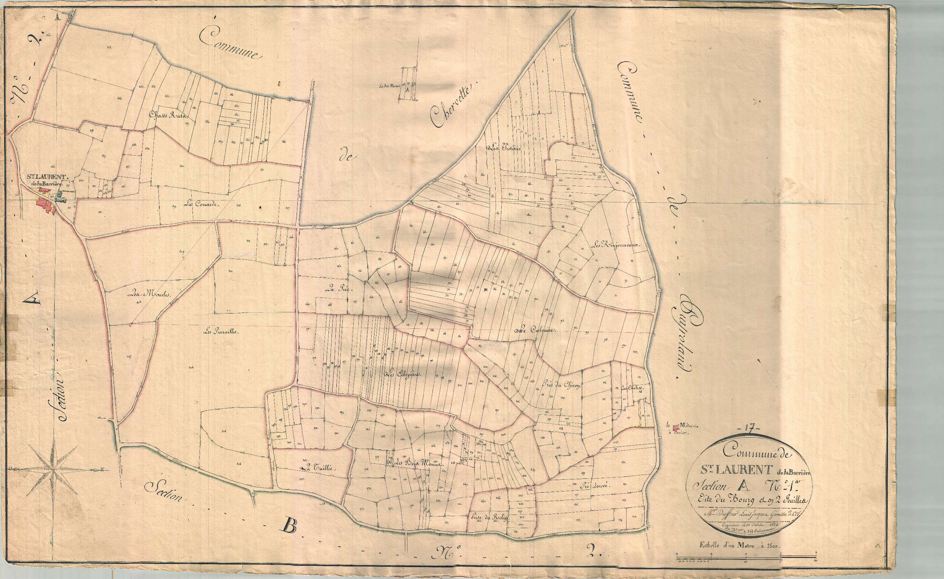 Saint-Laurent-de-la-Barrière - Section A1 dite du Bourg.