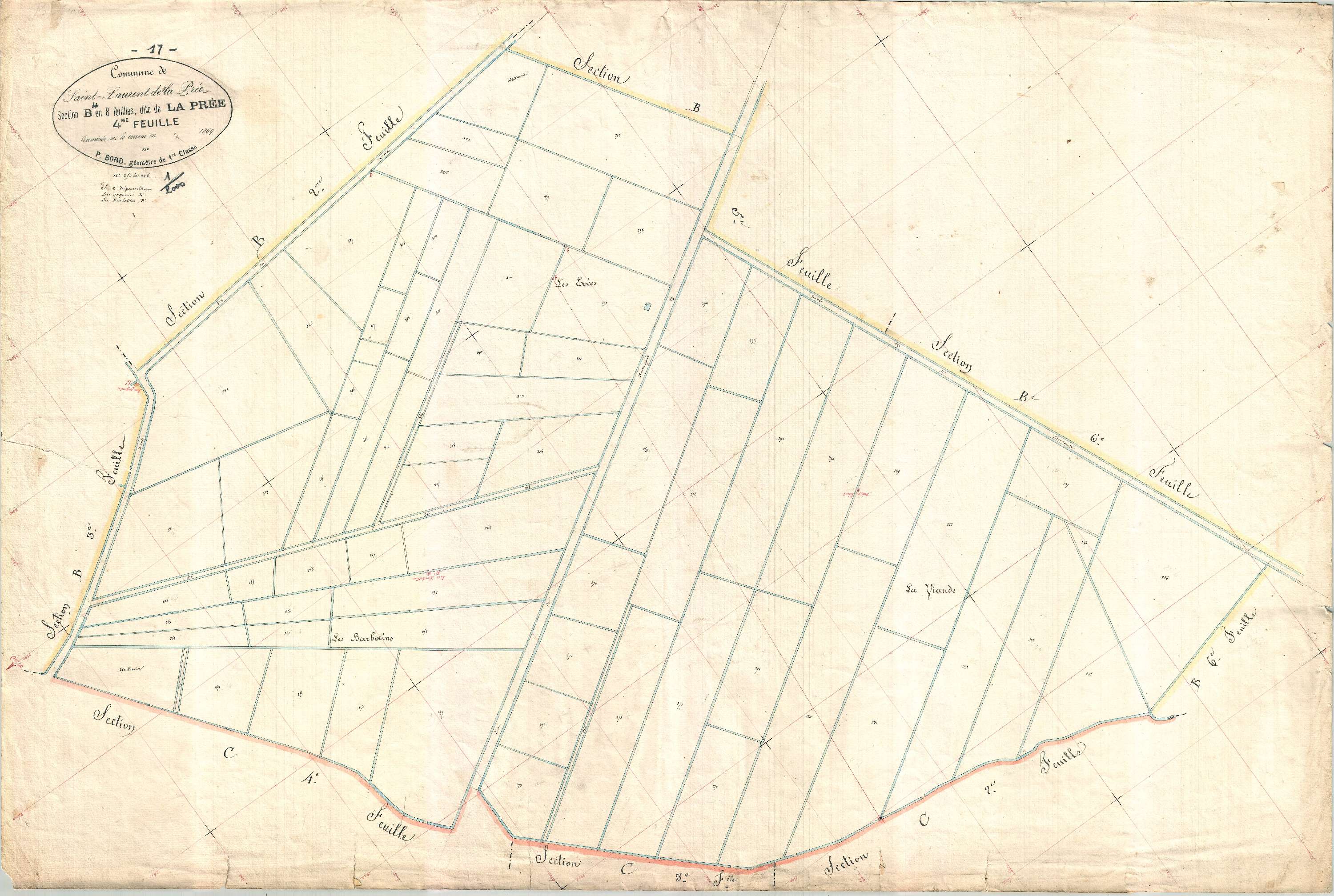 Saint-Laurent-de-la-Prée - Section B4 dite de la Prée.