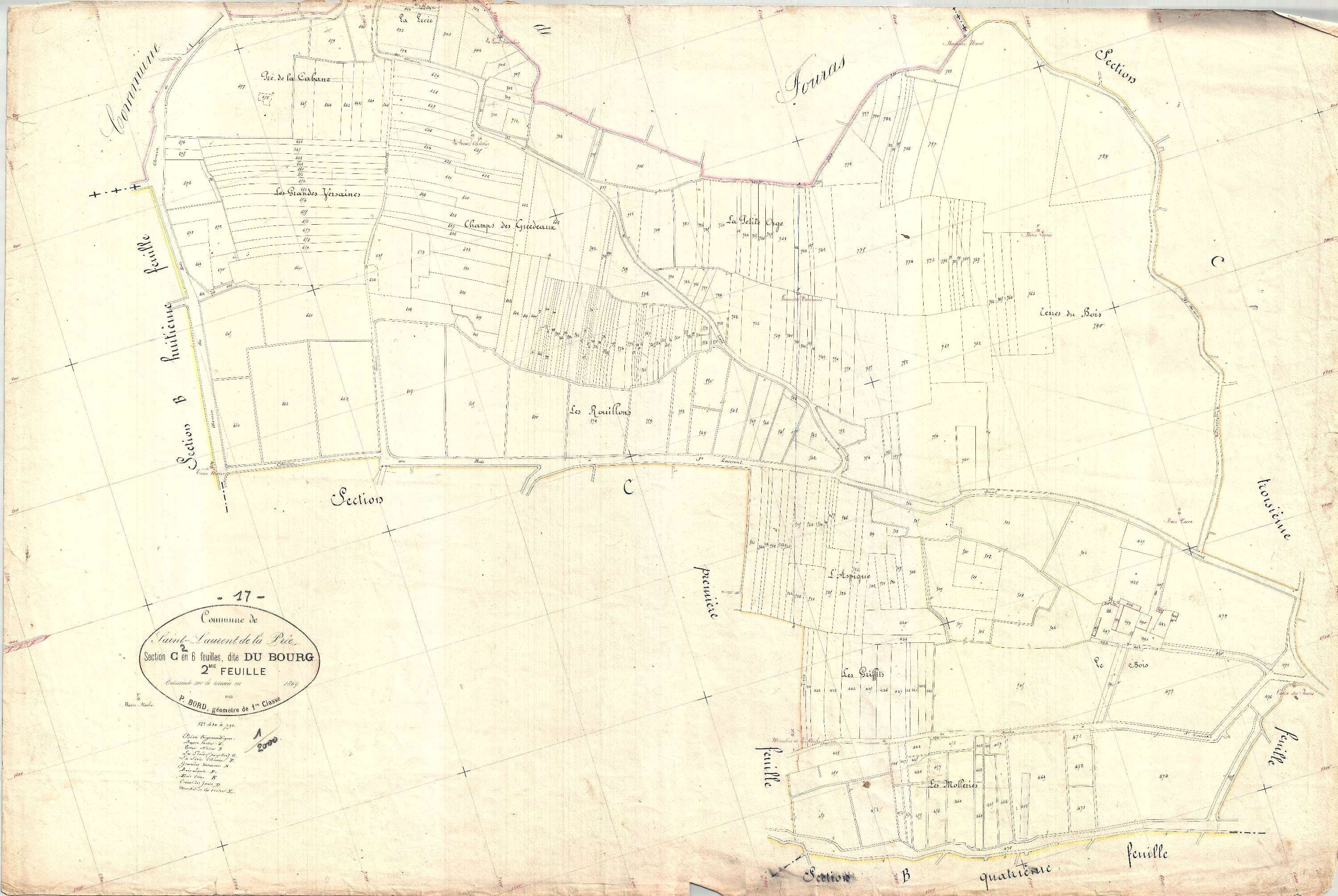 Saint-Laurent-de-la-Prée - Section C2 dite du Bourg.