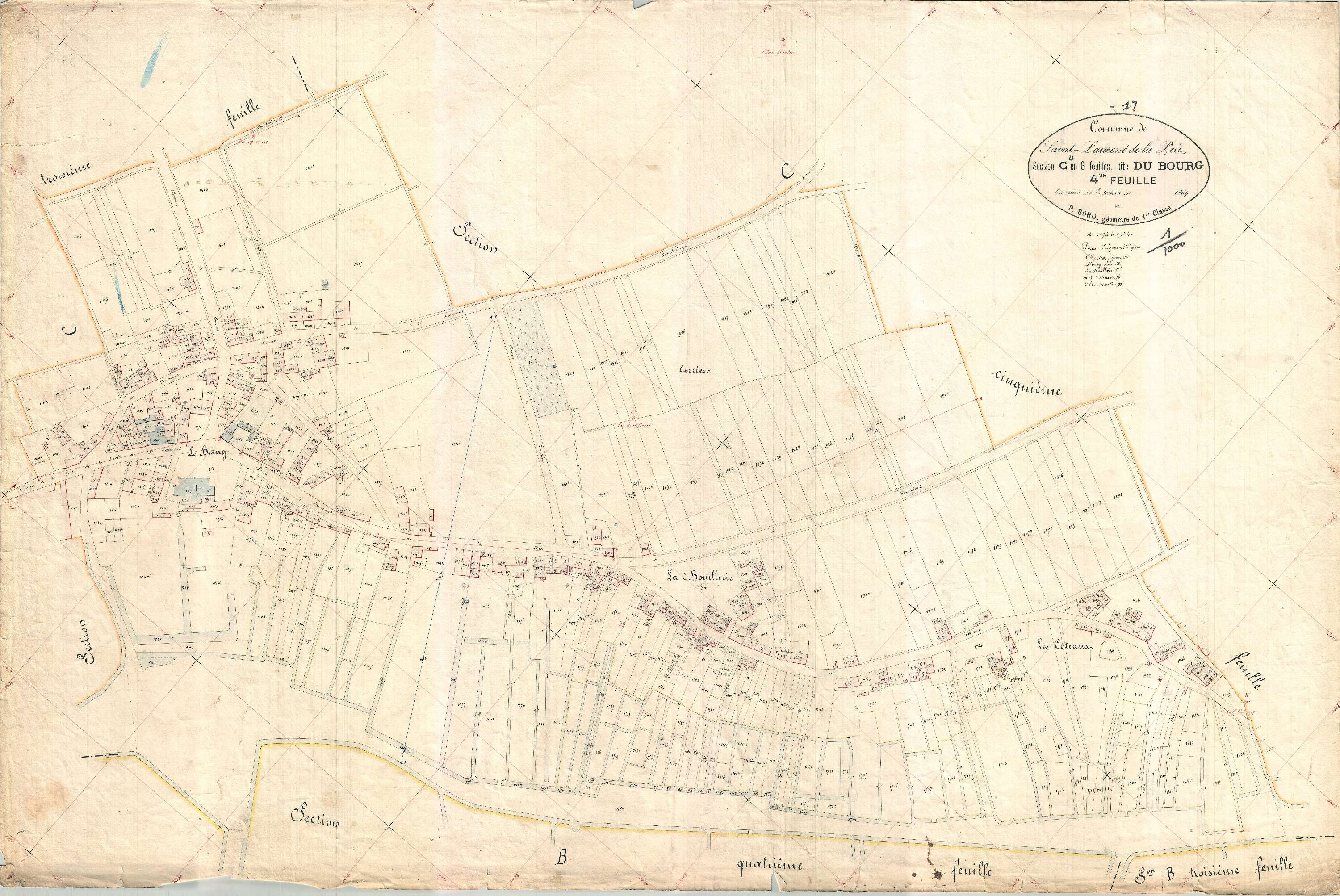 Saint-Laurent-de-la-Prée - Section C4 dite du Bourg.