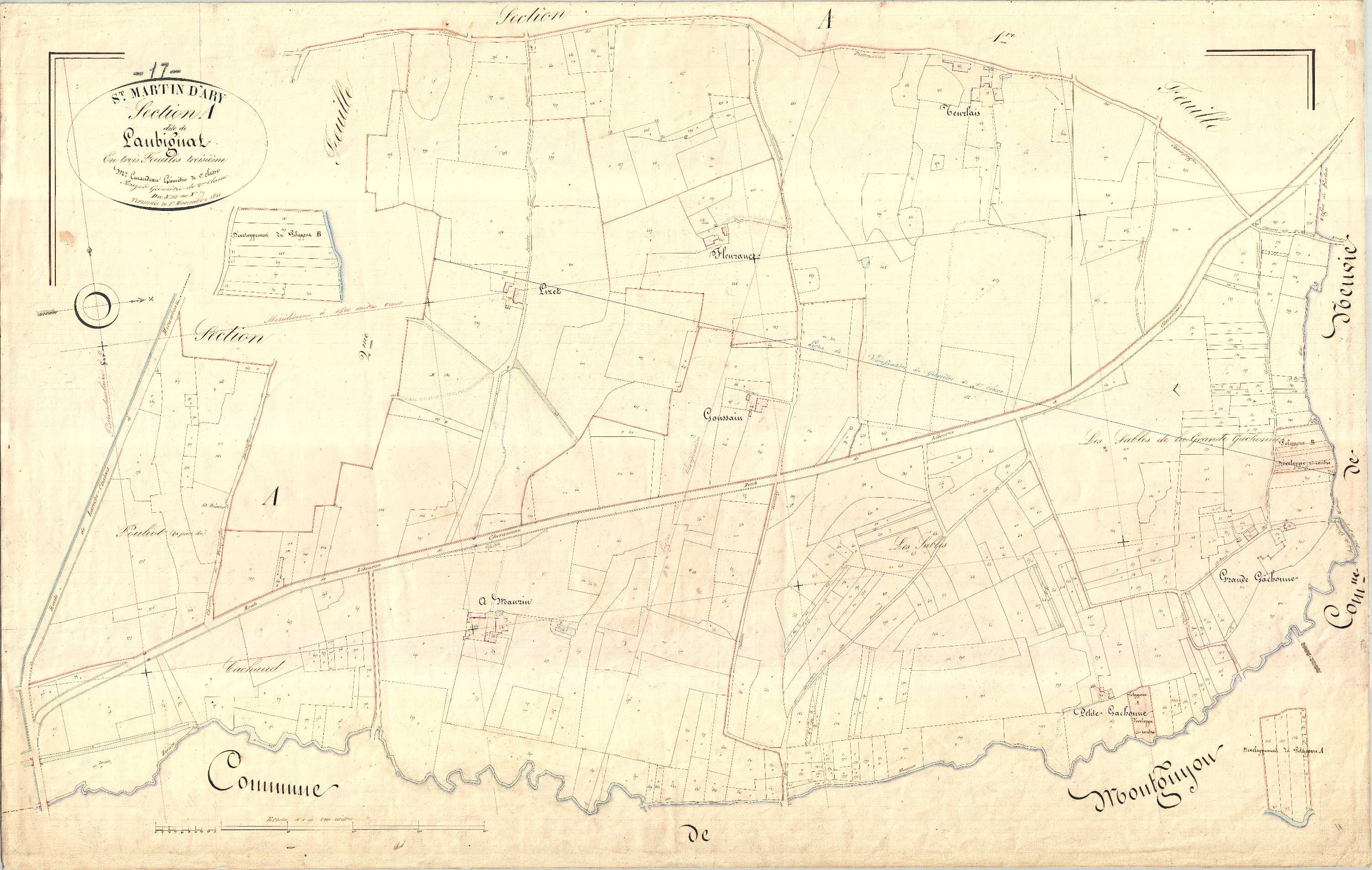 Saint-Martin-d'Ary - Section A3 dite de Laubignat.