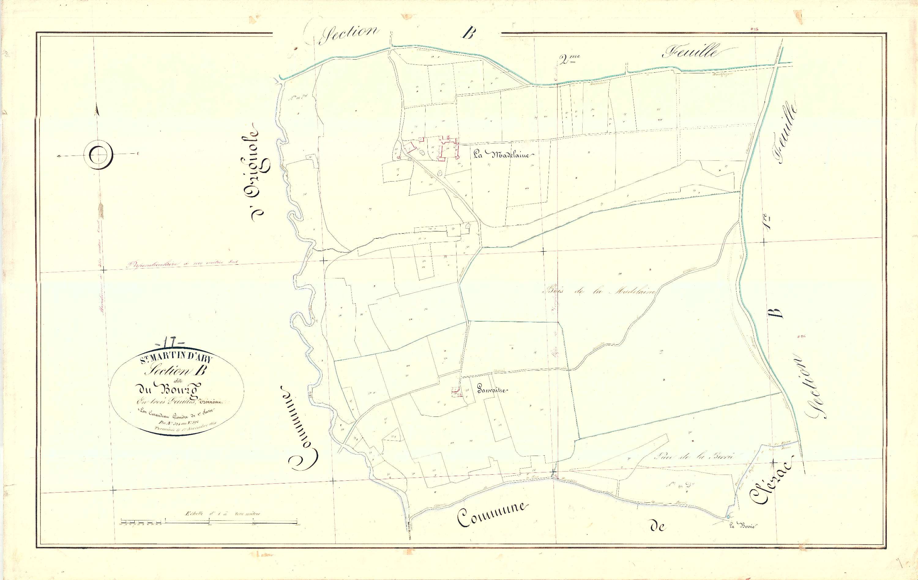 Saint-Martin-d'Ary - Section B3 dite du Bourg.
