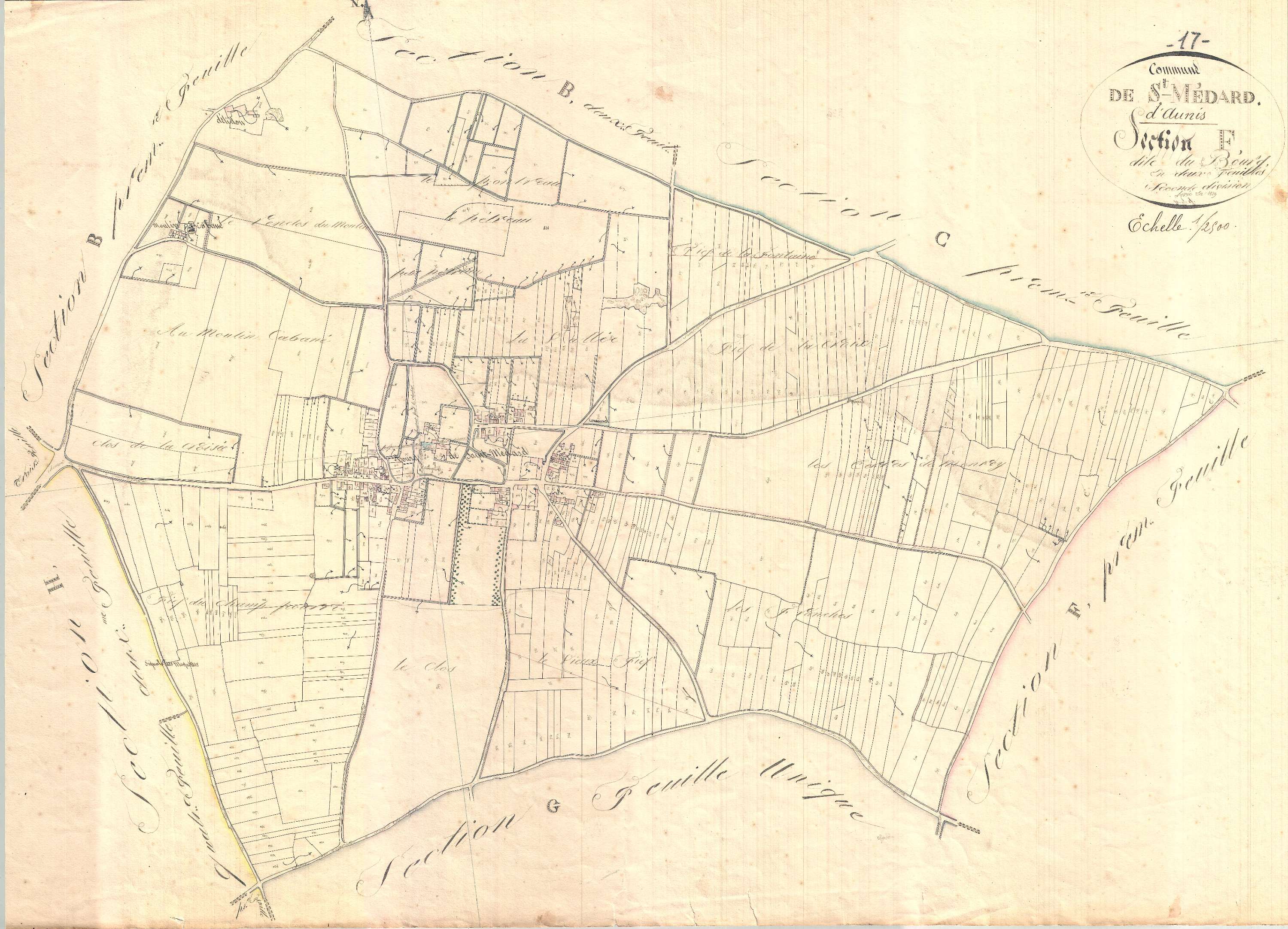 Saint-Médard-d'Aunis - Section F2 dite du Bourg.