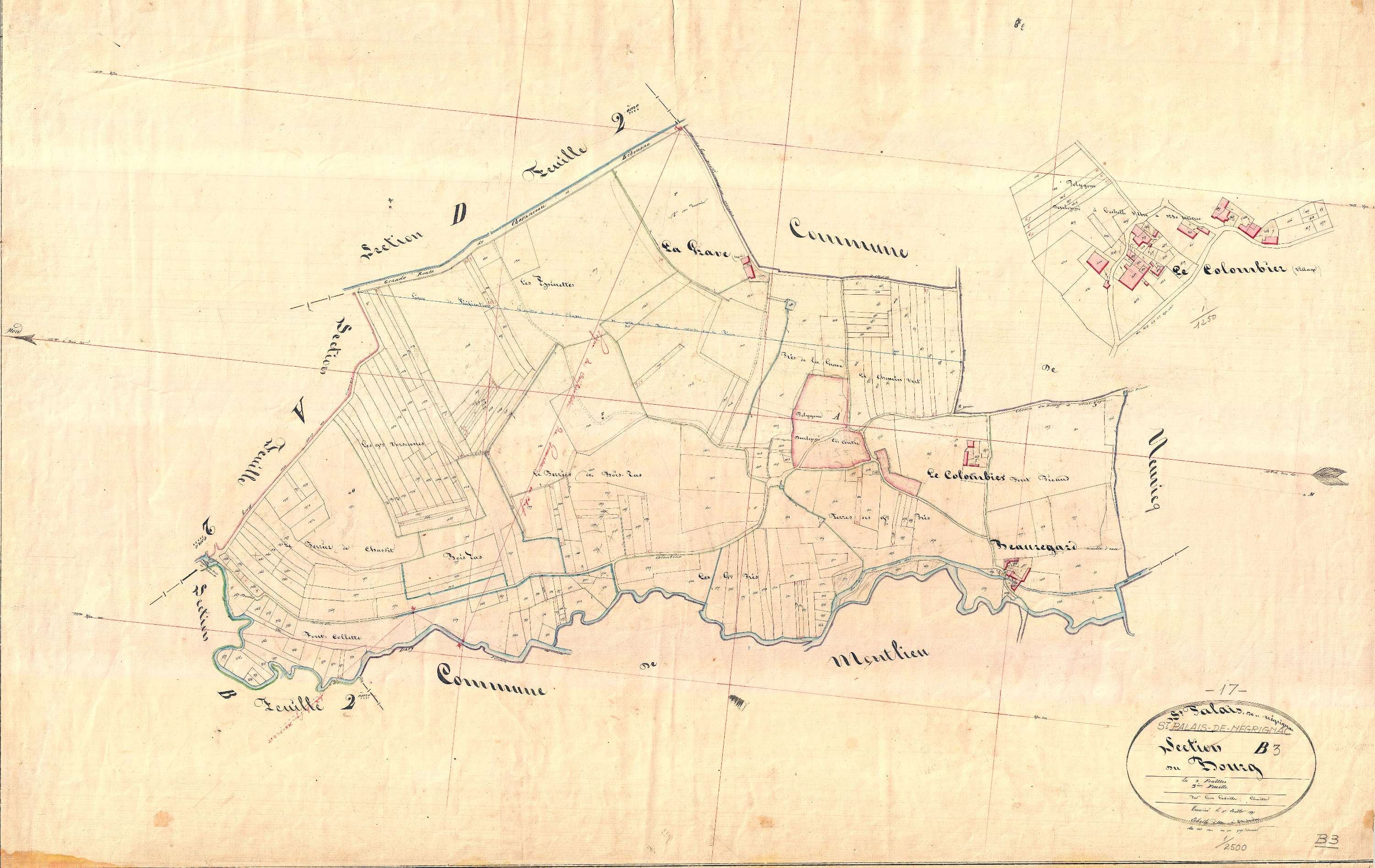 Saint-Palais-de-Négrignac - Section B3 dite du Bourg.