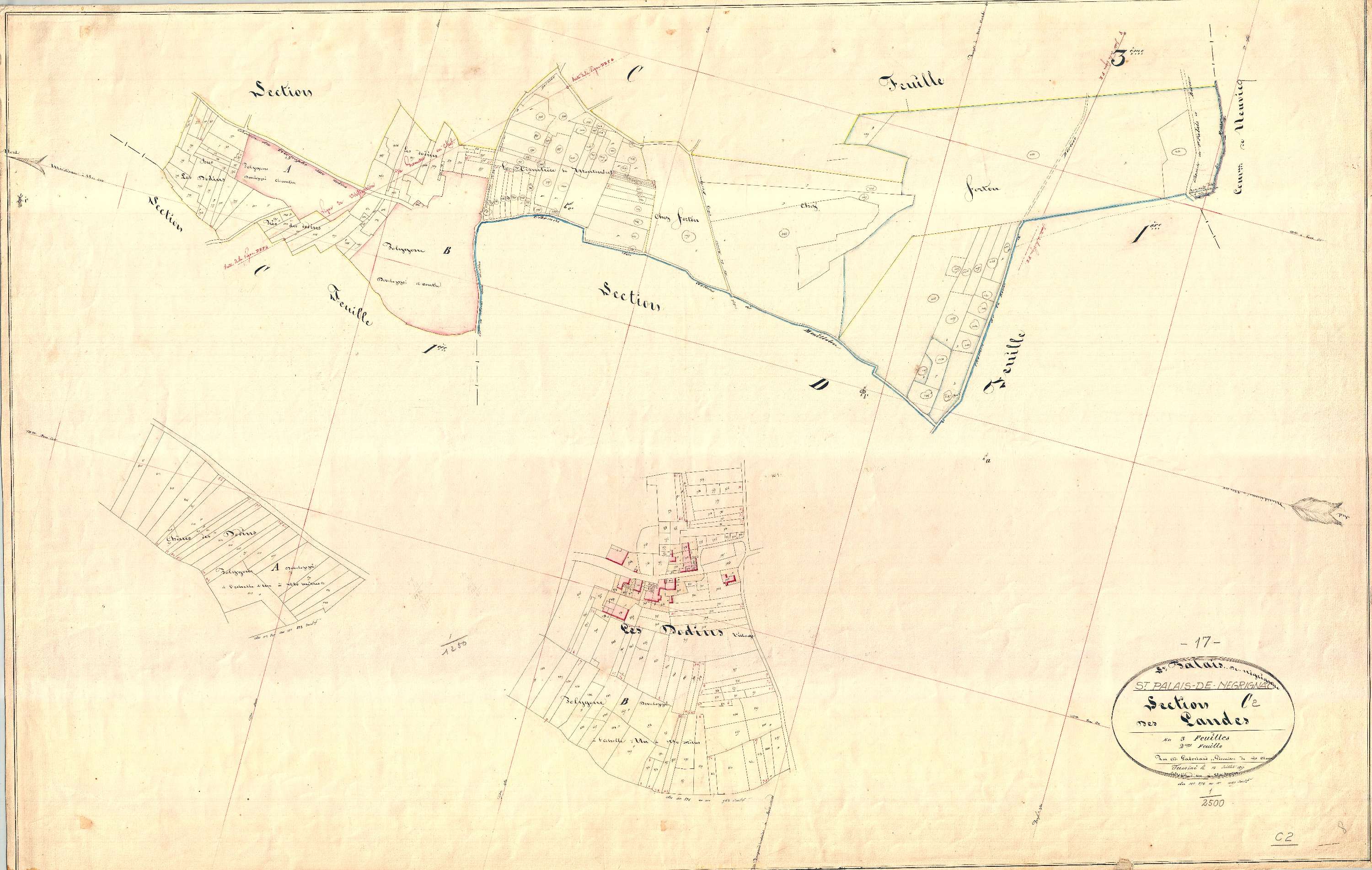 Saint-Palais-de-Négrignac - Section C2 dite des Landes.