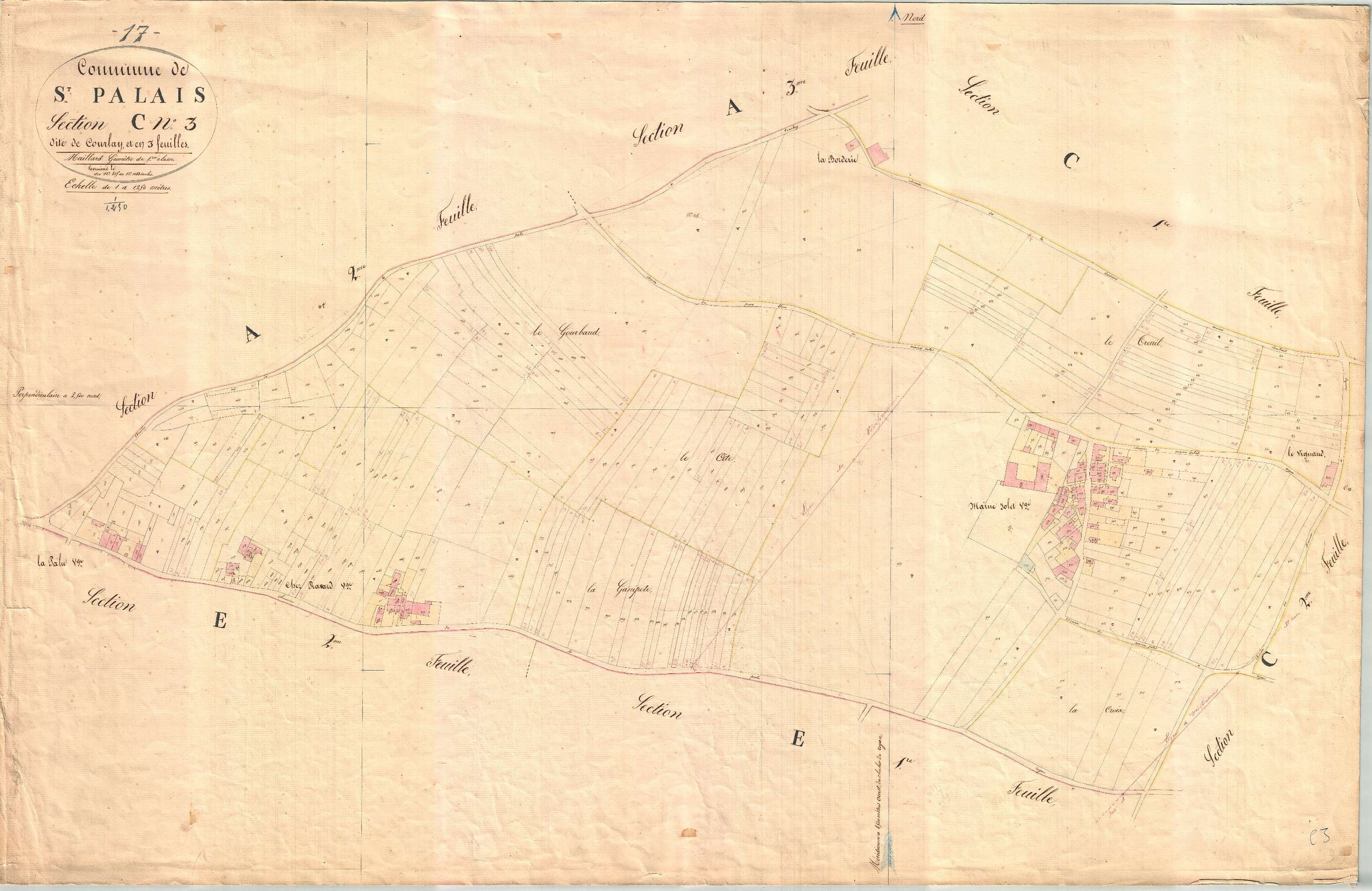Saint-Palais-sur-Mer - Section C3 dite de Courlay.