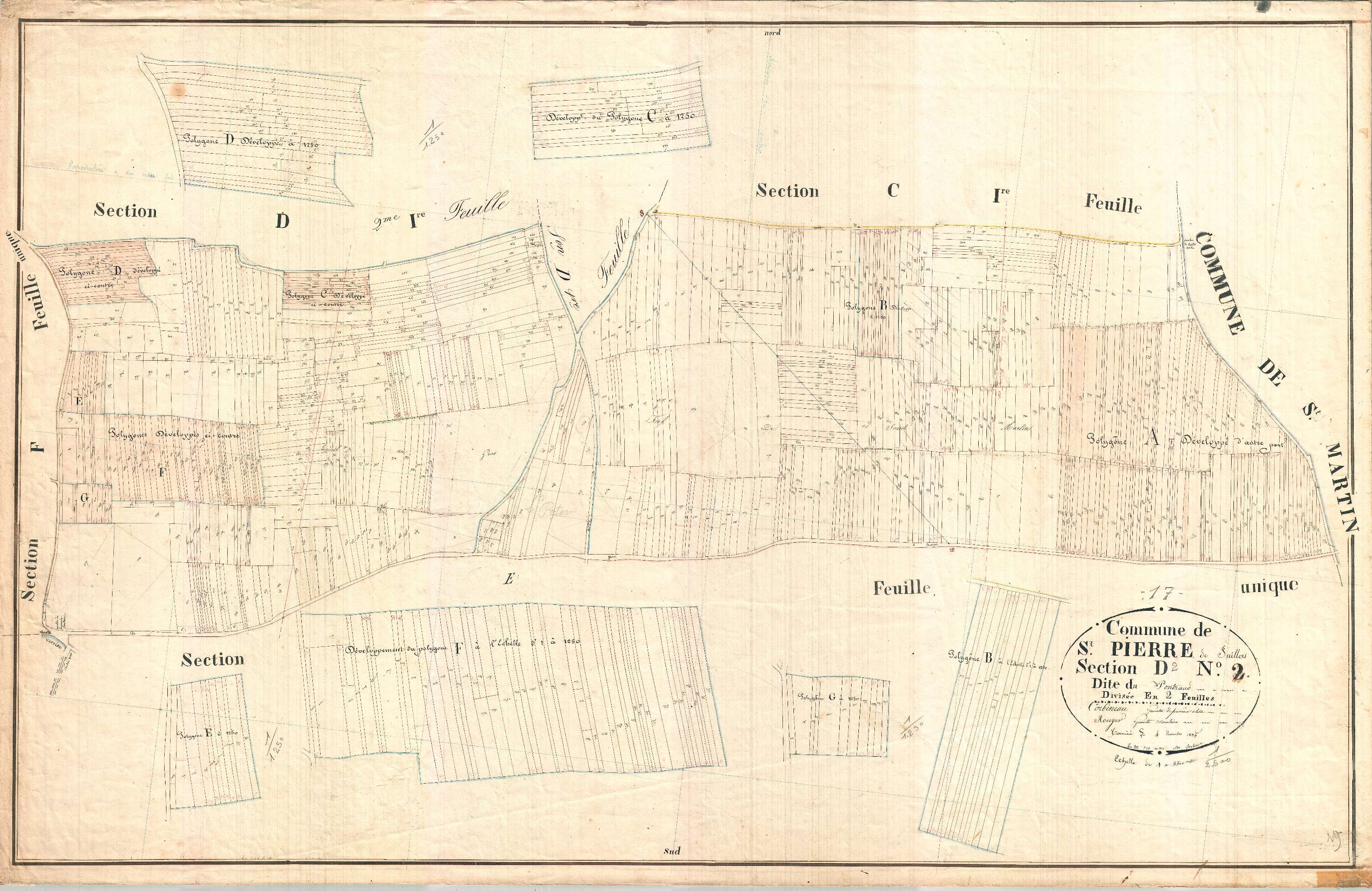 Saint-Pierre-de-Juillers - Section D2 dite du Pontraud.