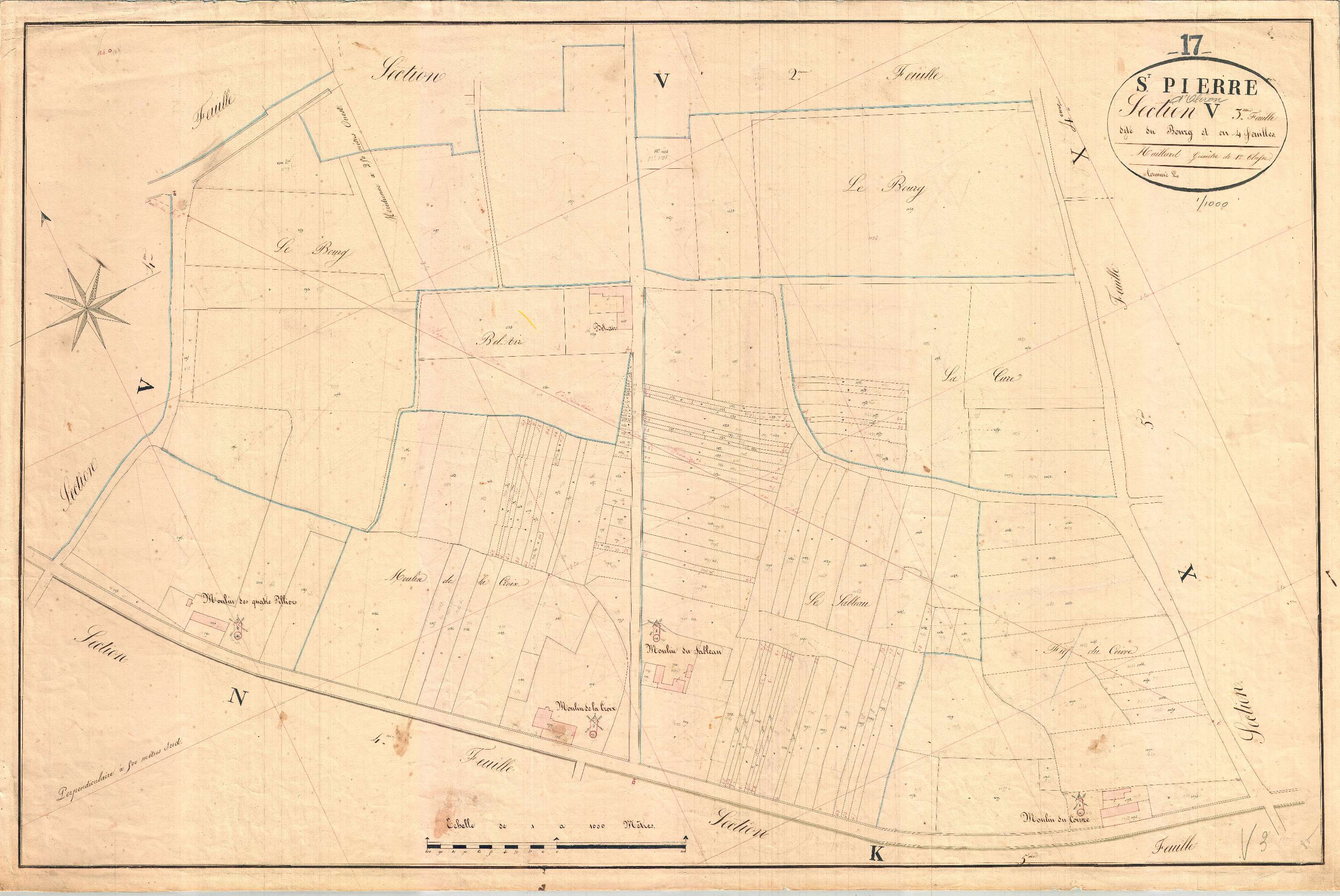 Saint-Pierre-d'Oléron - Section V3 dite du Bourg.