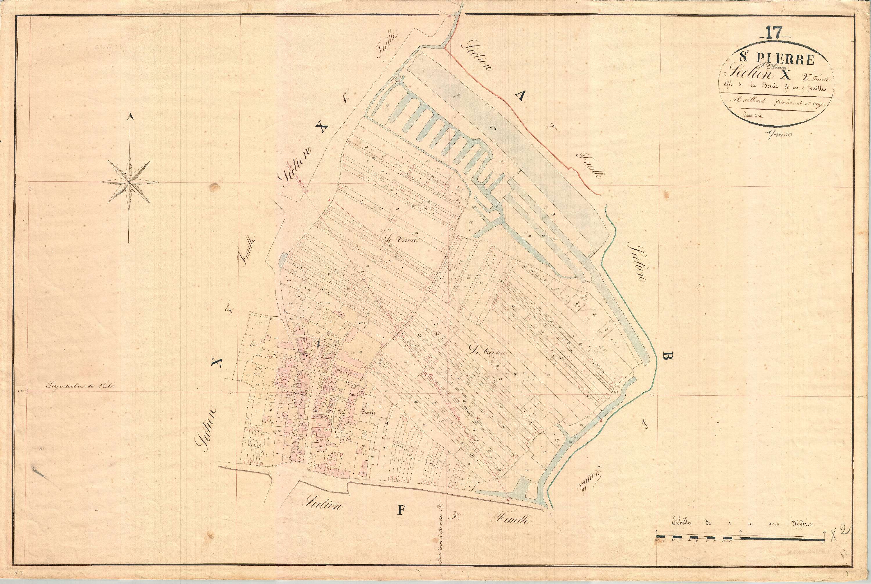 Saint-Pierre-d'Oléron - Section X2 dite de la Boirie.