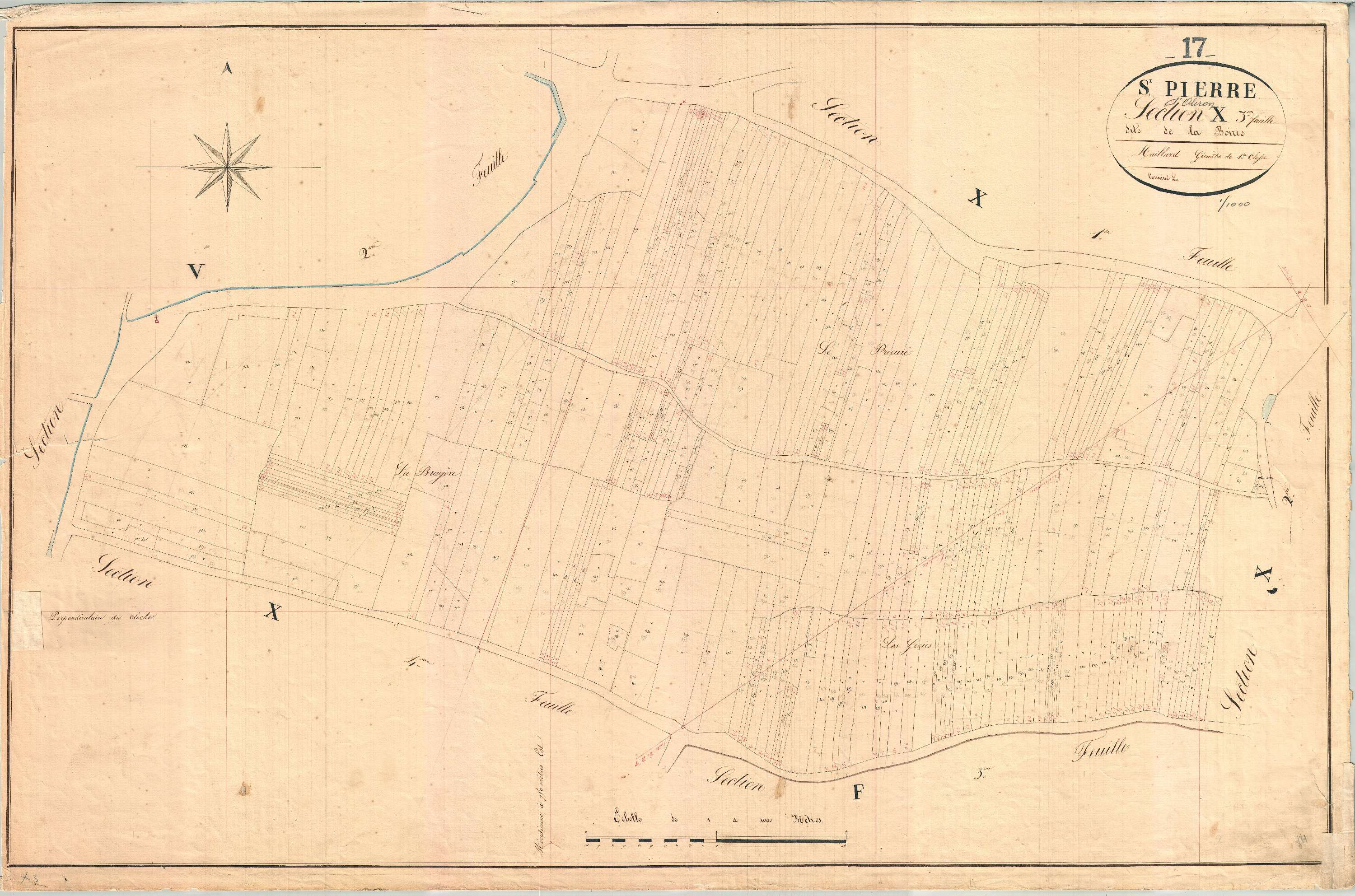 Saint-Pierre-d'Oléron - Section X3 dite de la Boirie.