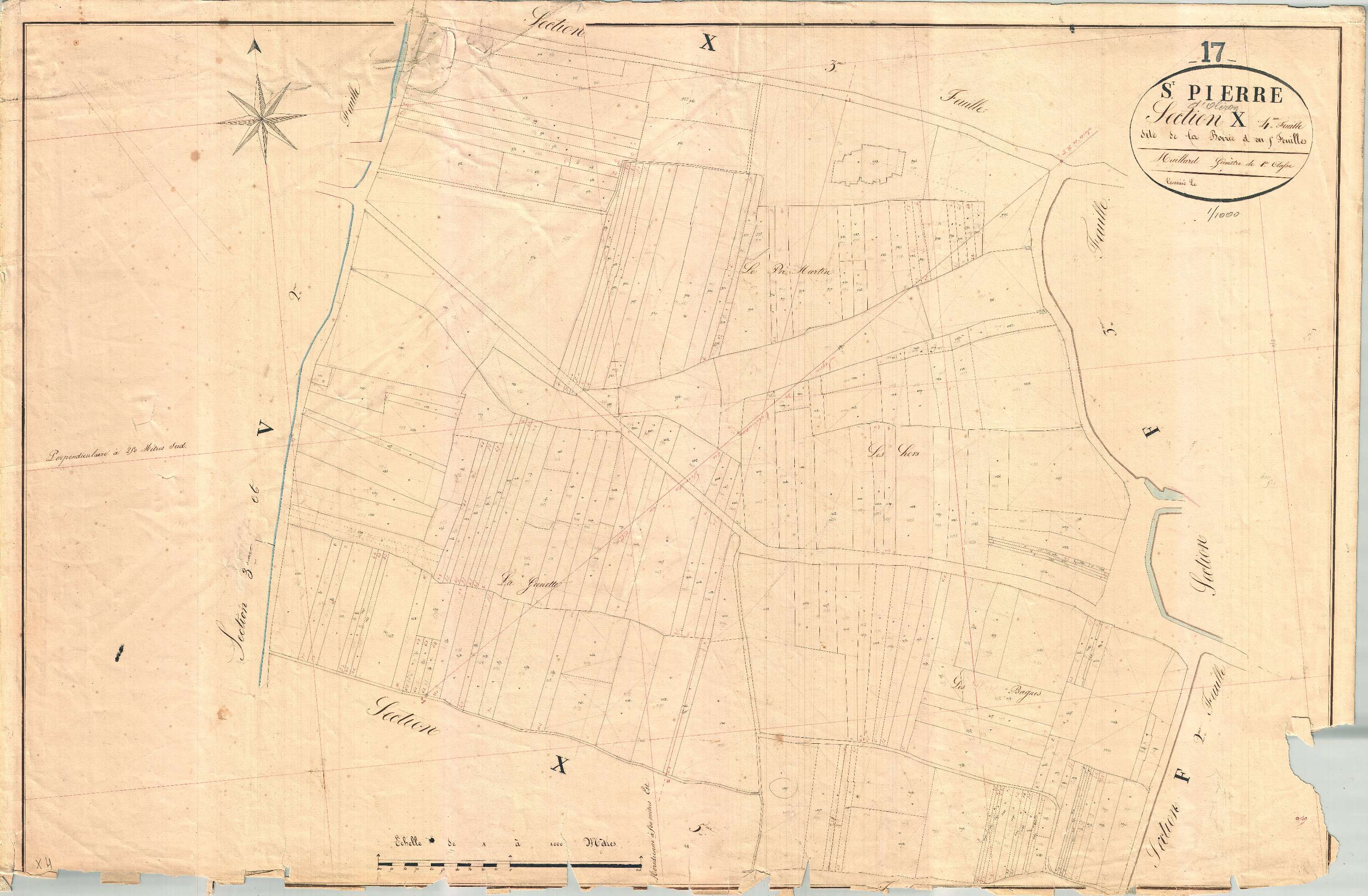 Saint-Pierre-d'Oléron - Section X4 dite de la Boirie.