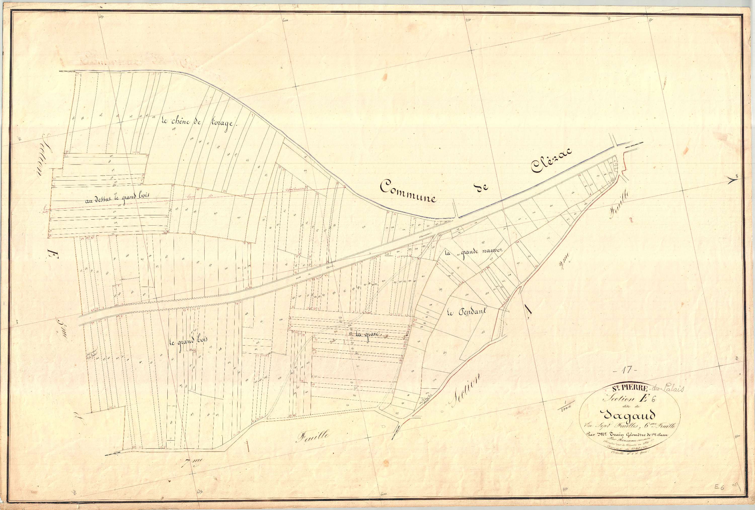 Saint-Pierre-du-Palais - Section E6 dite de Sagaud.