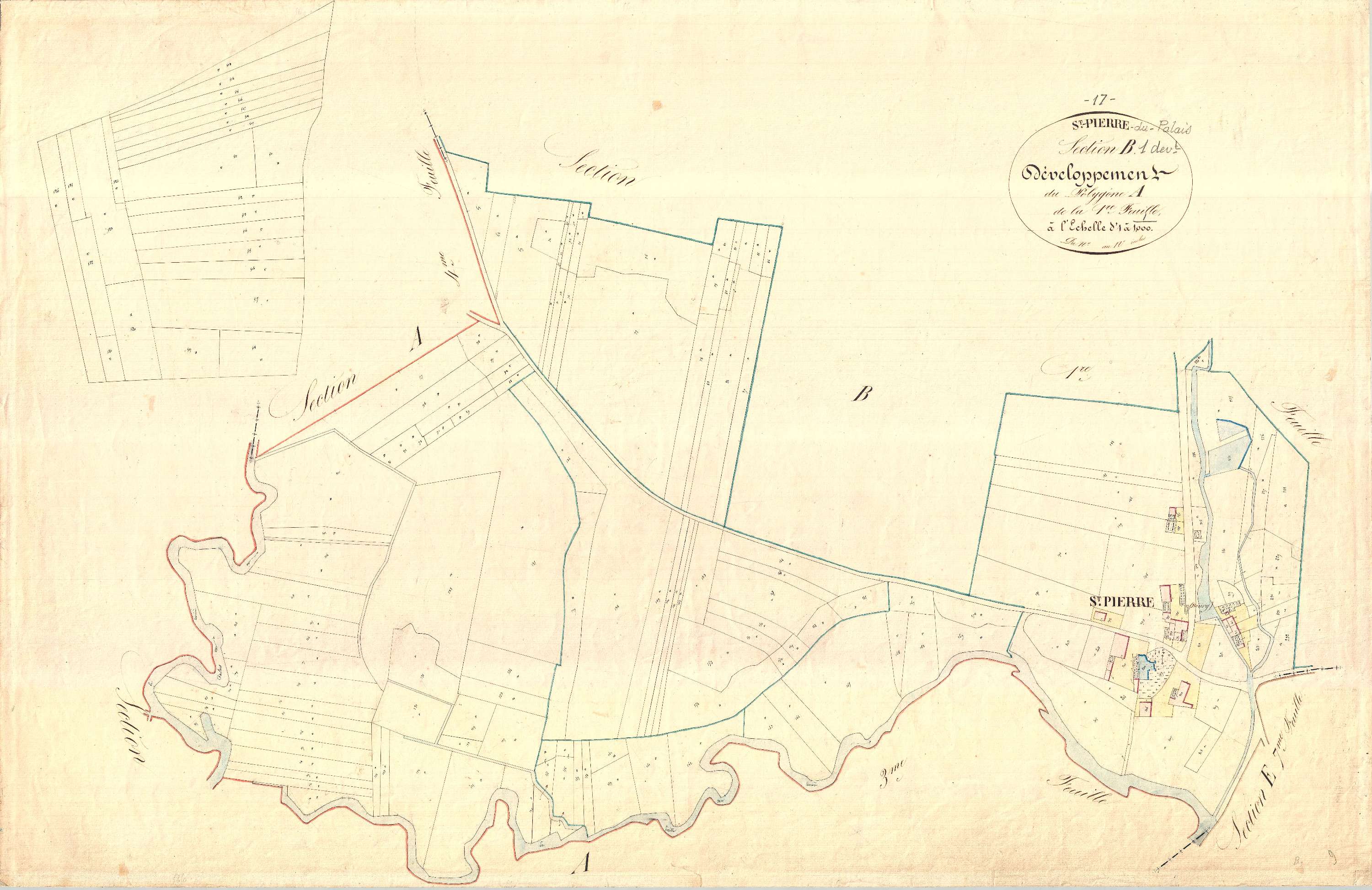 Saint-Pierre-du-Palais - Section B1 developpement dite du Bourg.