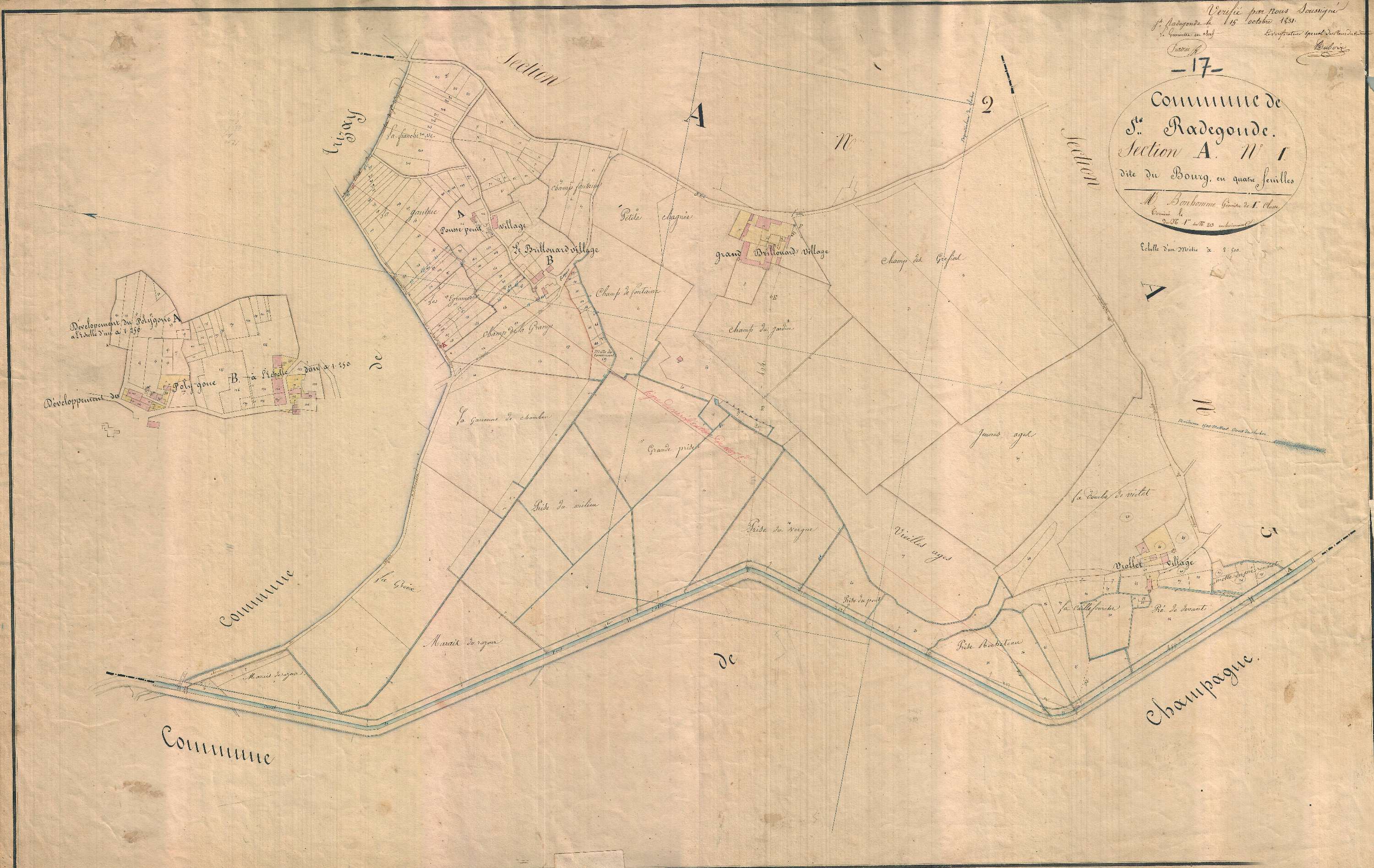 Sainte-Radegonde - Section A1 dite du Bourg.
