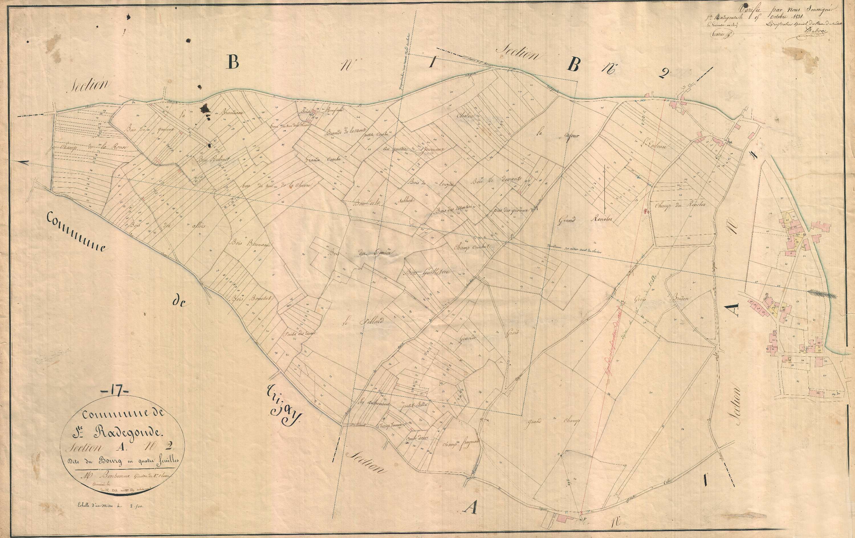 Sainte-Radegonde - Section A2 dite du Bourg.