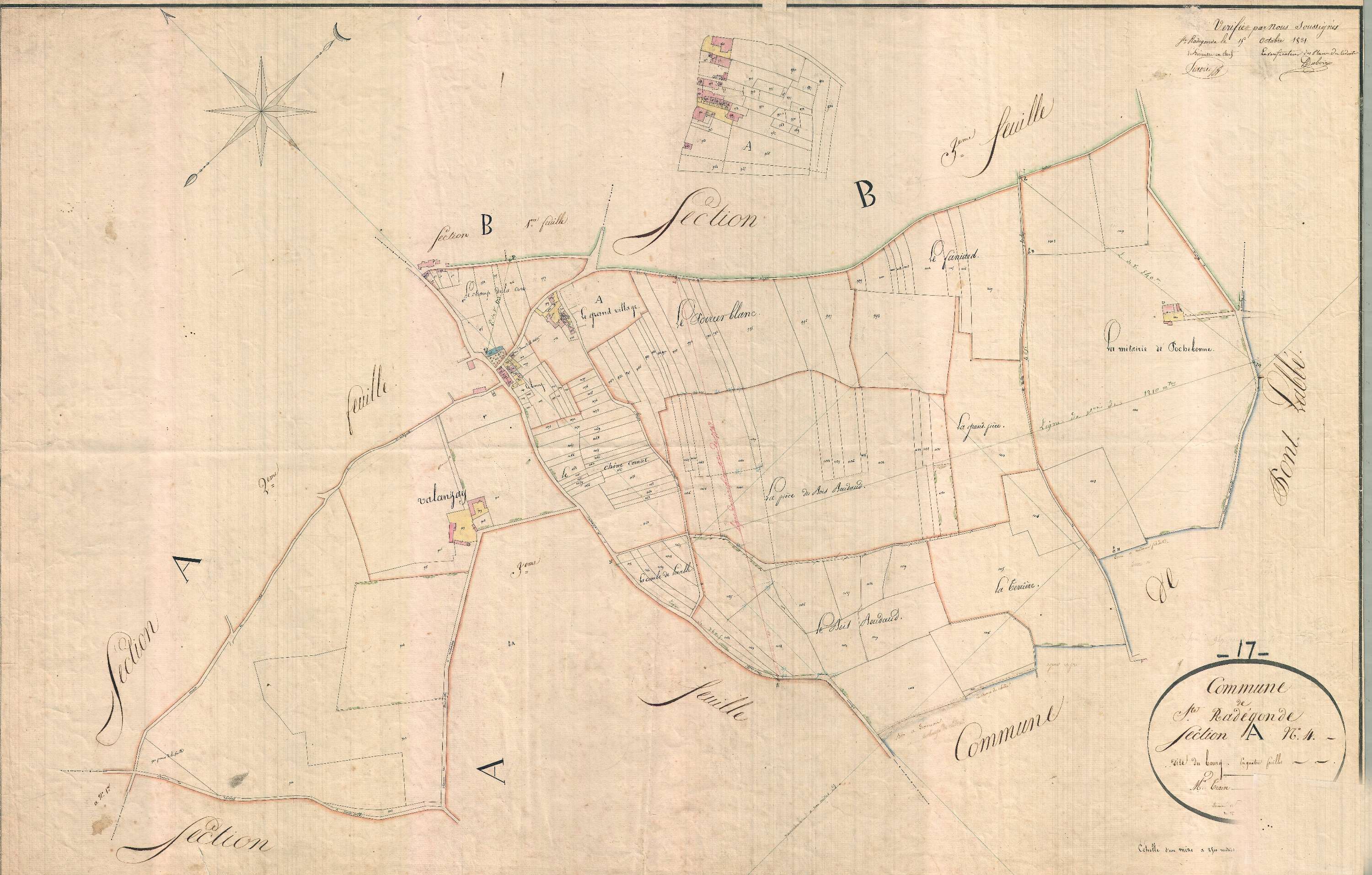 Sainte-Radegonde - Section A4 dite du Bourg.
