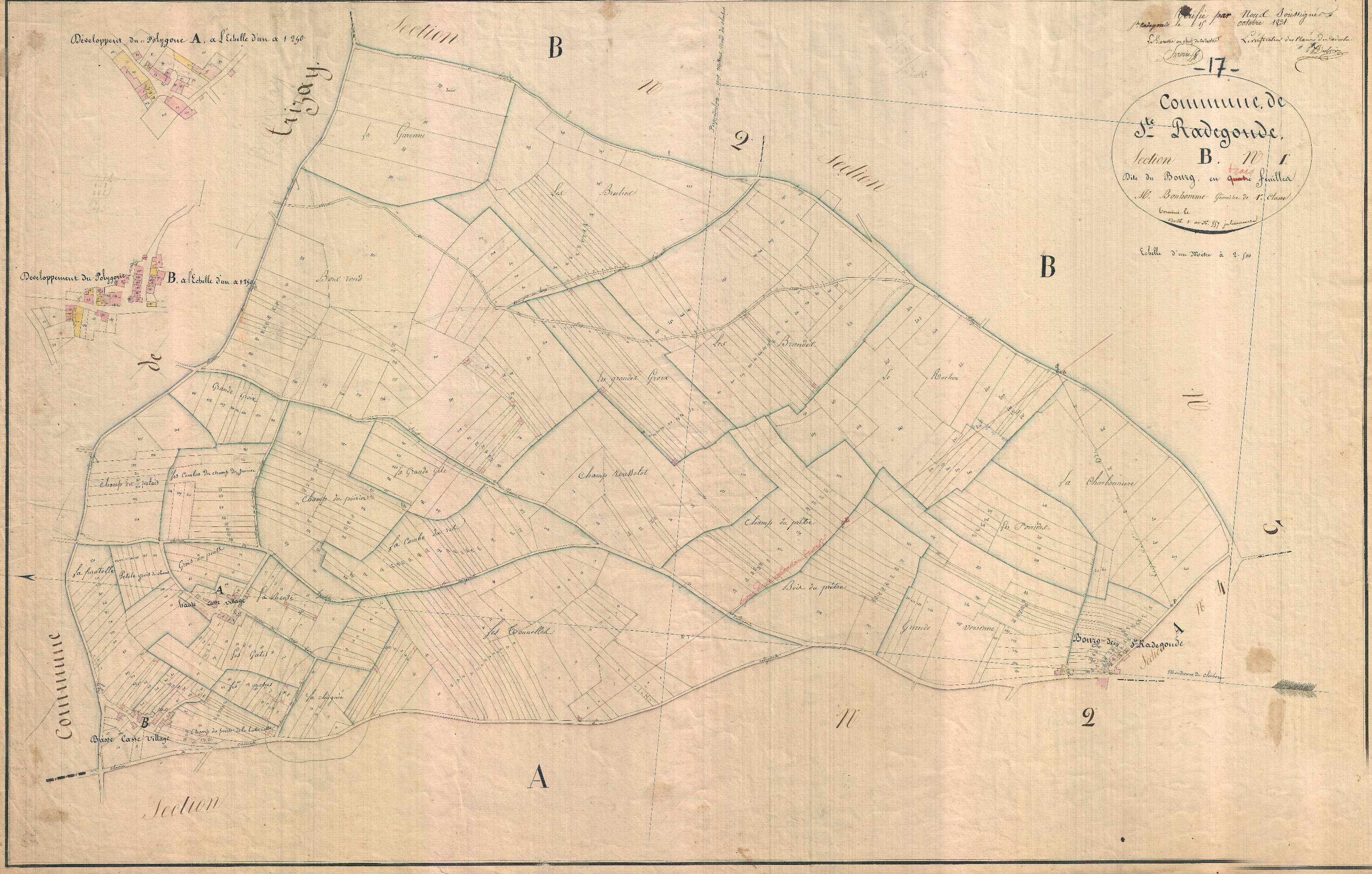 Sainte-Radegonde - Section B1 dite des Bois.