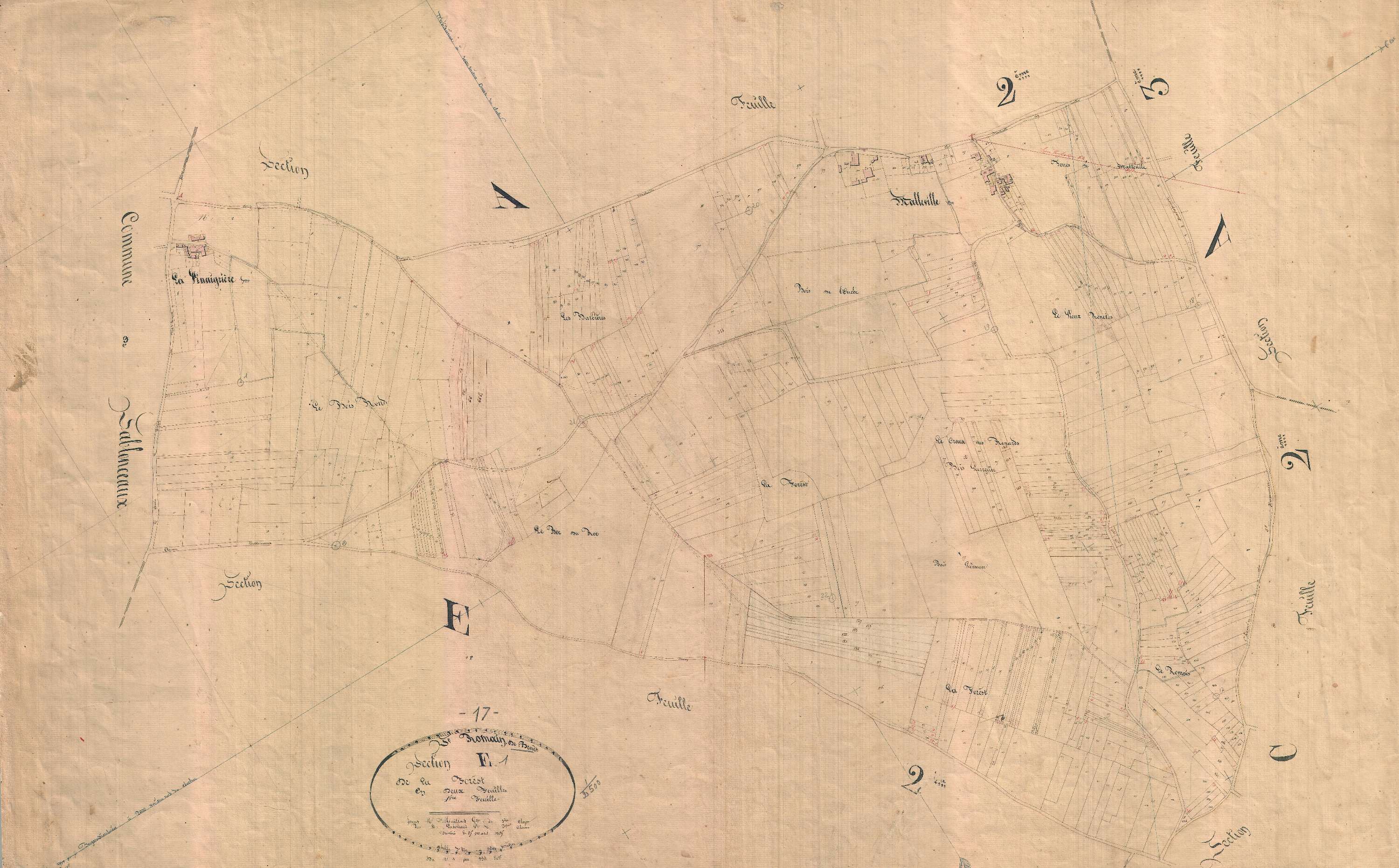 Saint-Romain-de-Benet - Section E1 dite de la Forêt.