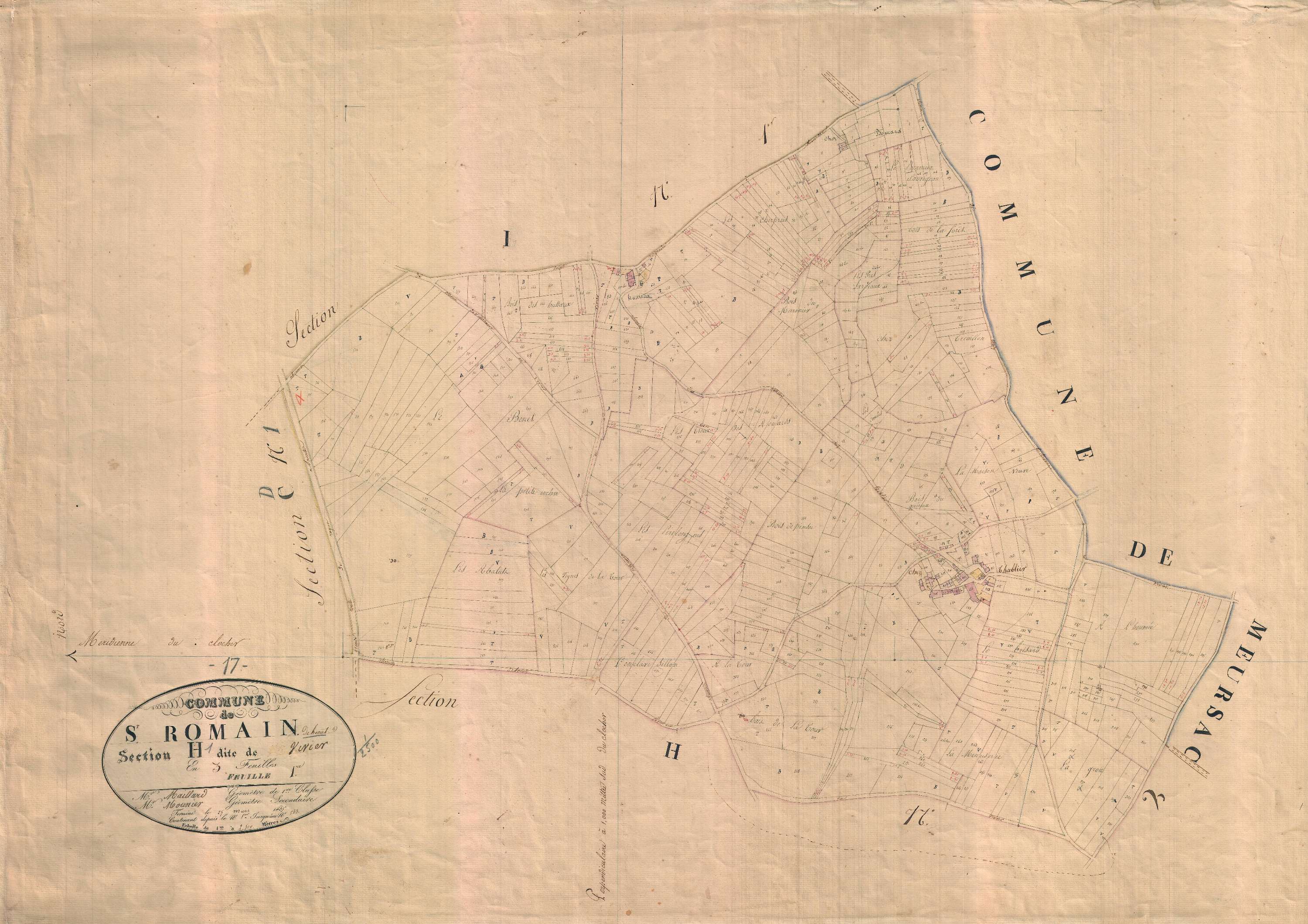 Saint-Romain-de-Benet - Section H1 dite du Vivier.