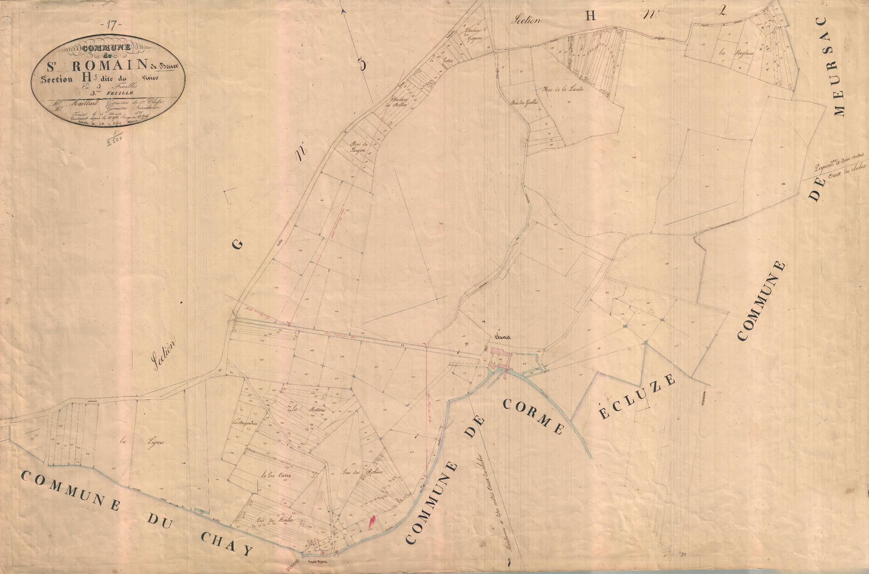 Saint-Romain-de-Benet - Section H3 dite du Vivier.