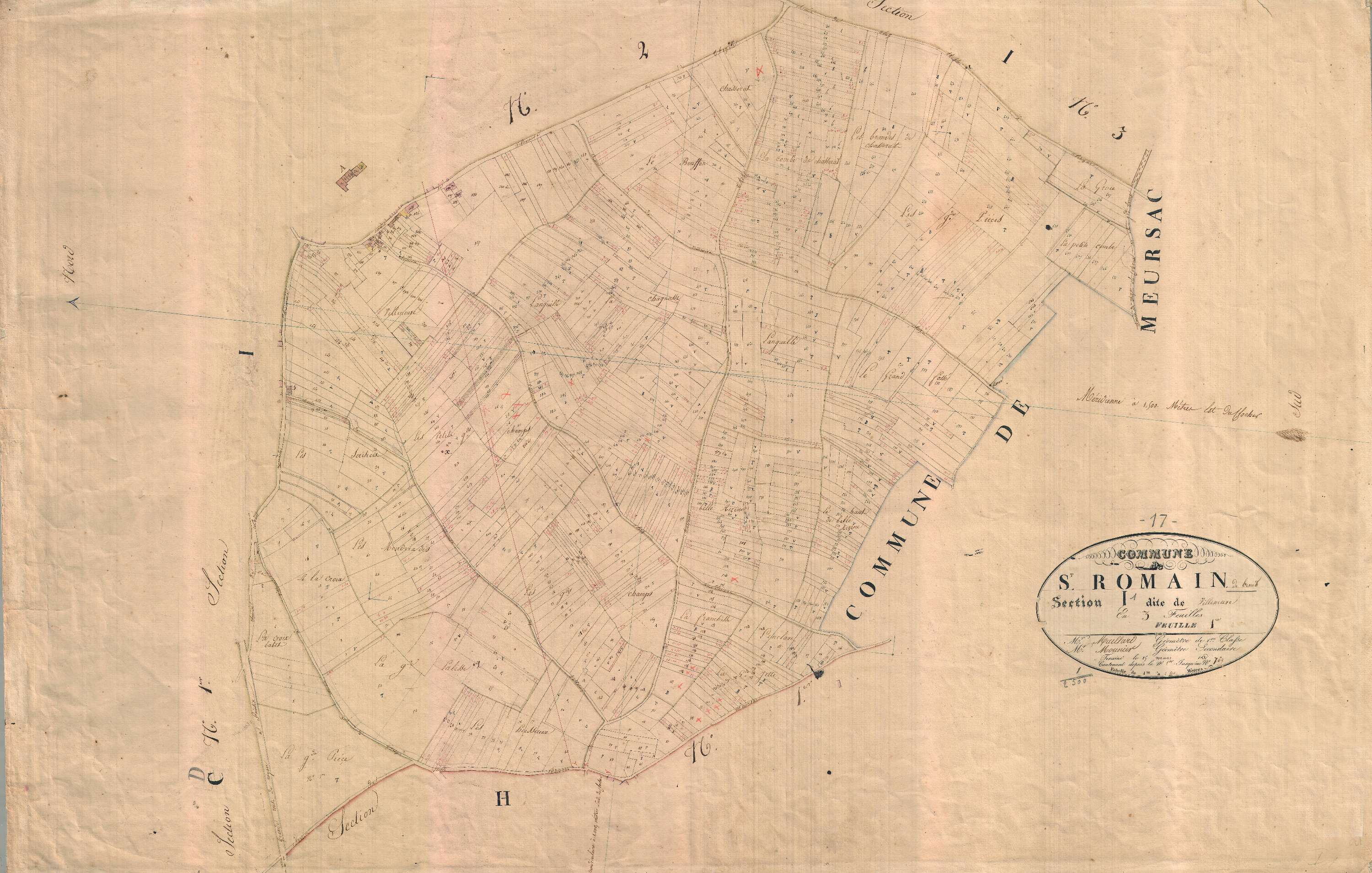 Saint-Romain-de-Benet - Section I1 dite de Villeneuve.