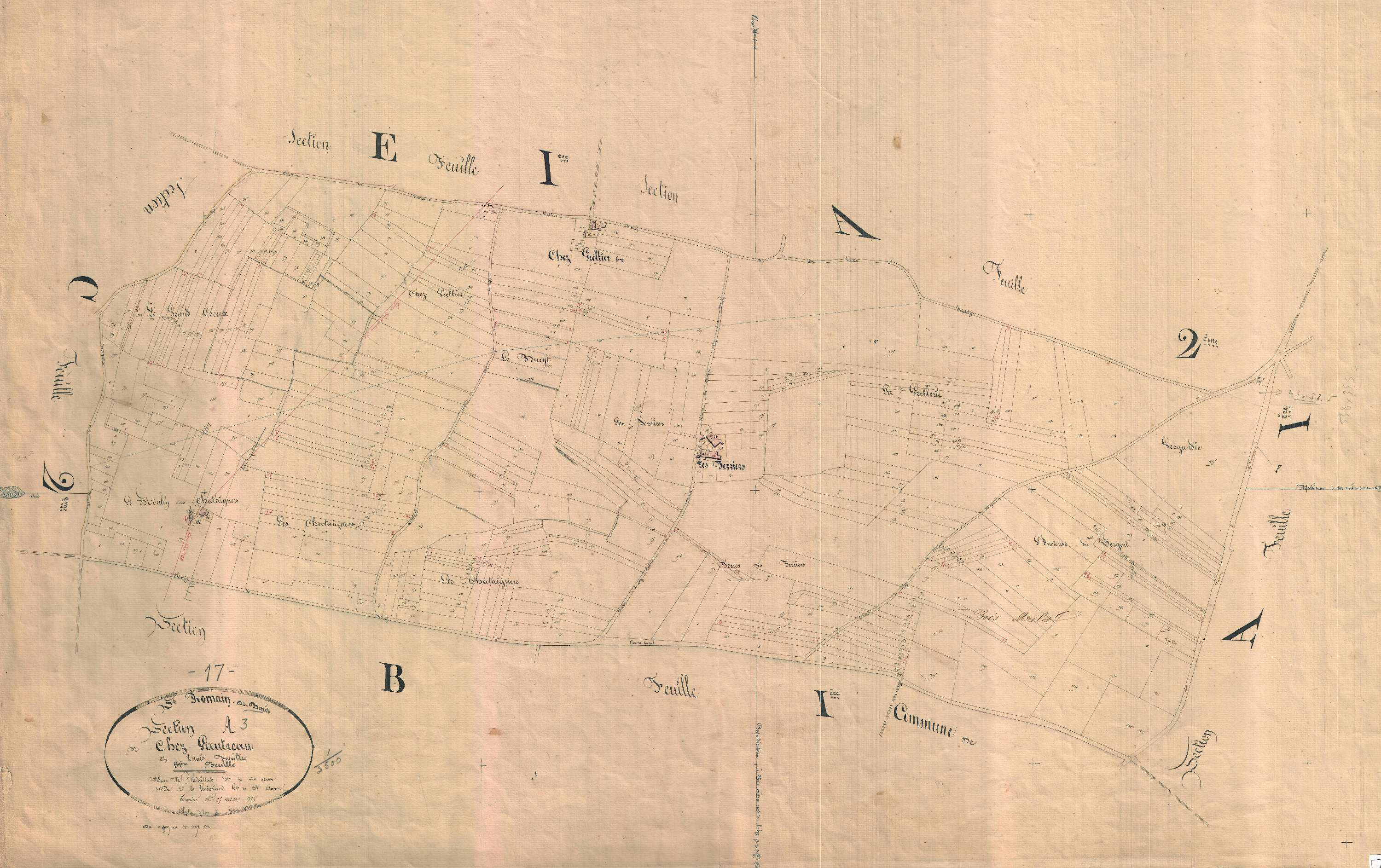 Saint-Romain-de-Benet - Section A3 dite de Chez Gautreau.
