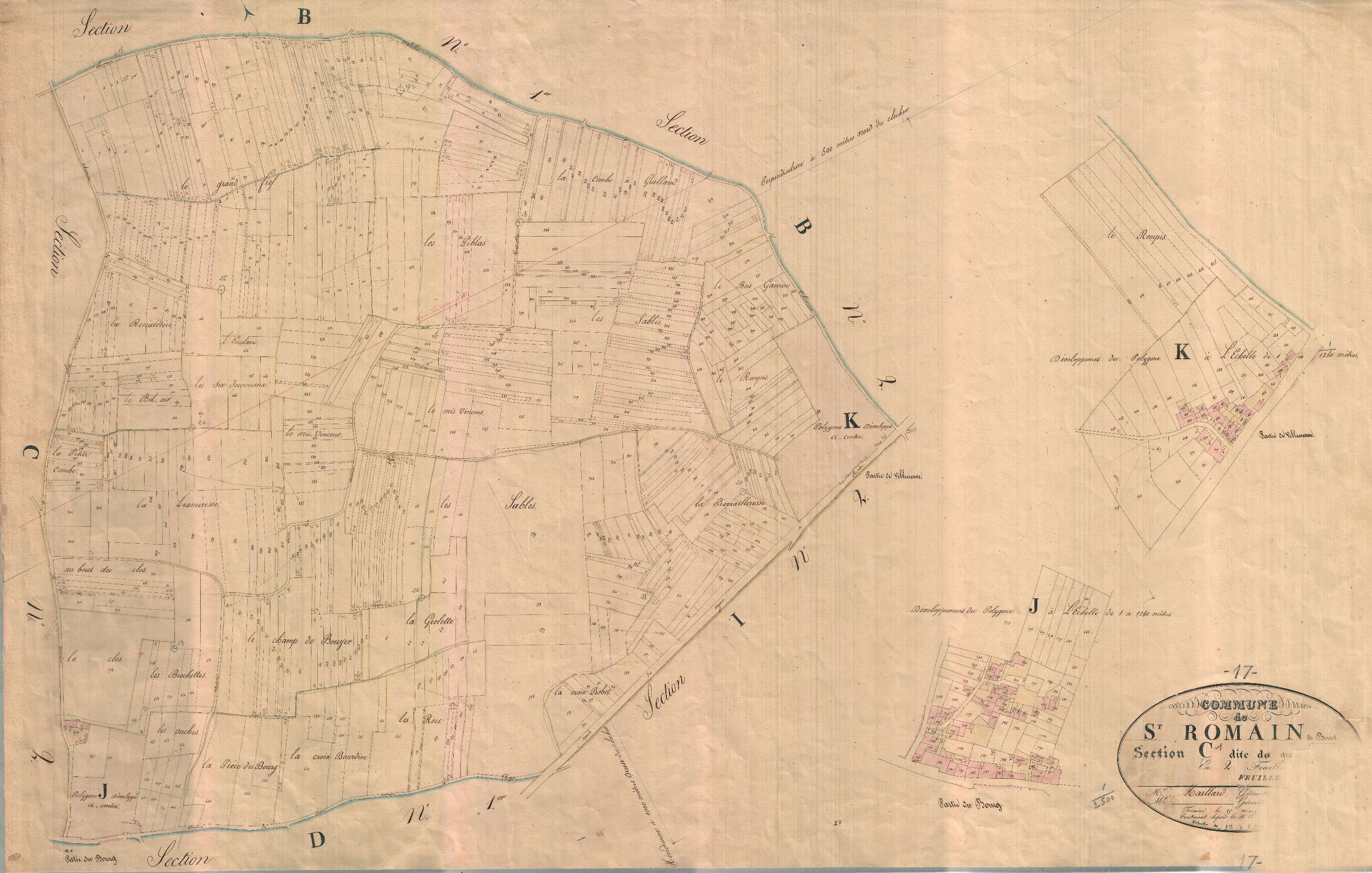 Saint-Romain-de-Benet - Section C1 dite du Grand Fief.