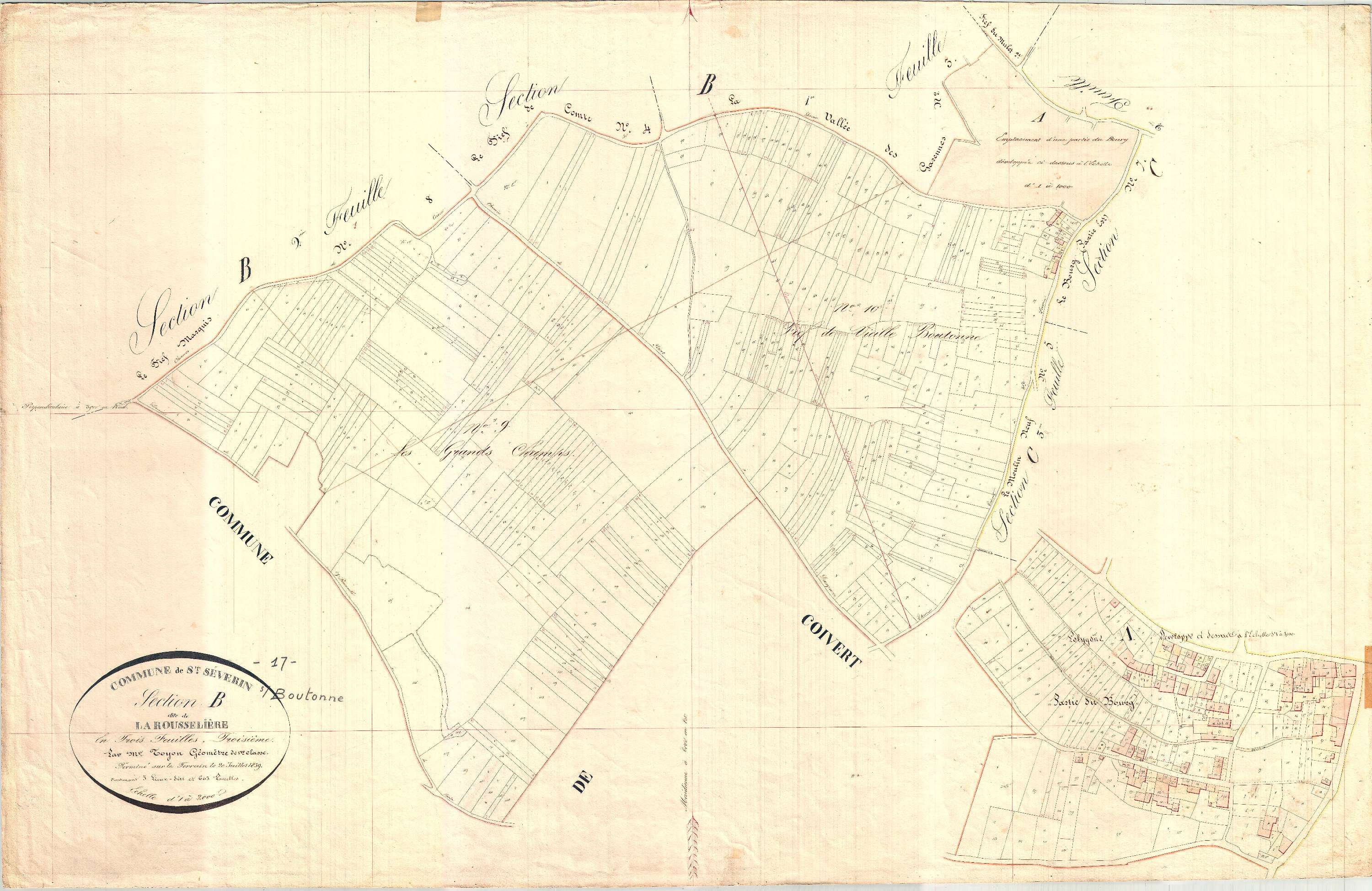 Saint-Séverin-sur-Boutonne - Section B3 dite de la Rousselière.