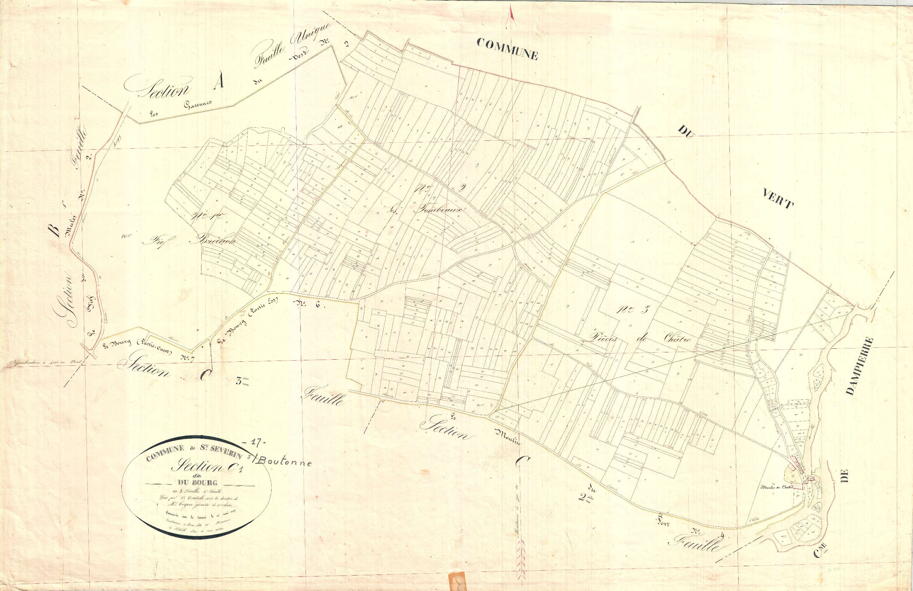 Saint-Séverin-sur-Boutonne - Section C1 dite du Bourg.