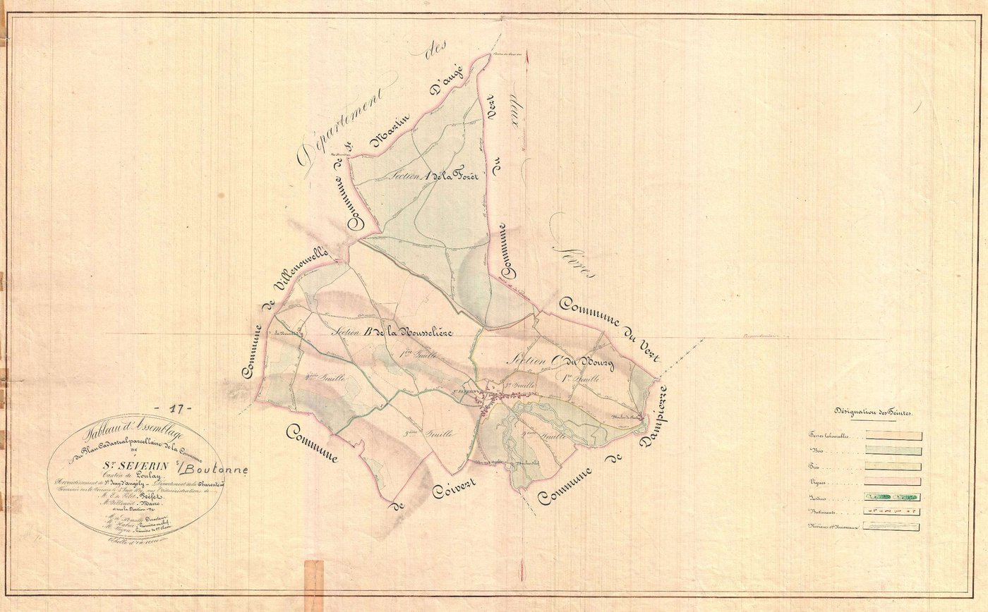 Saint-Séverin-sur-Boutonne - Tableau d'assemblage.