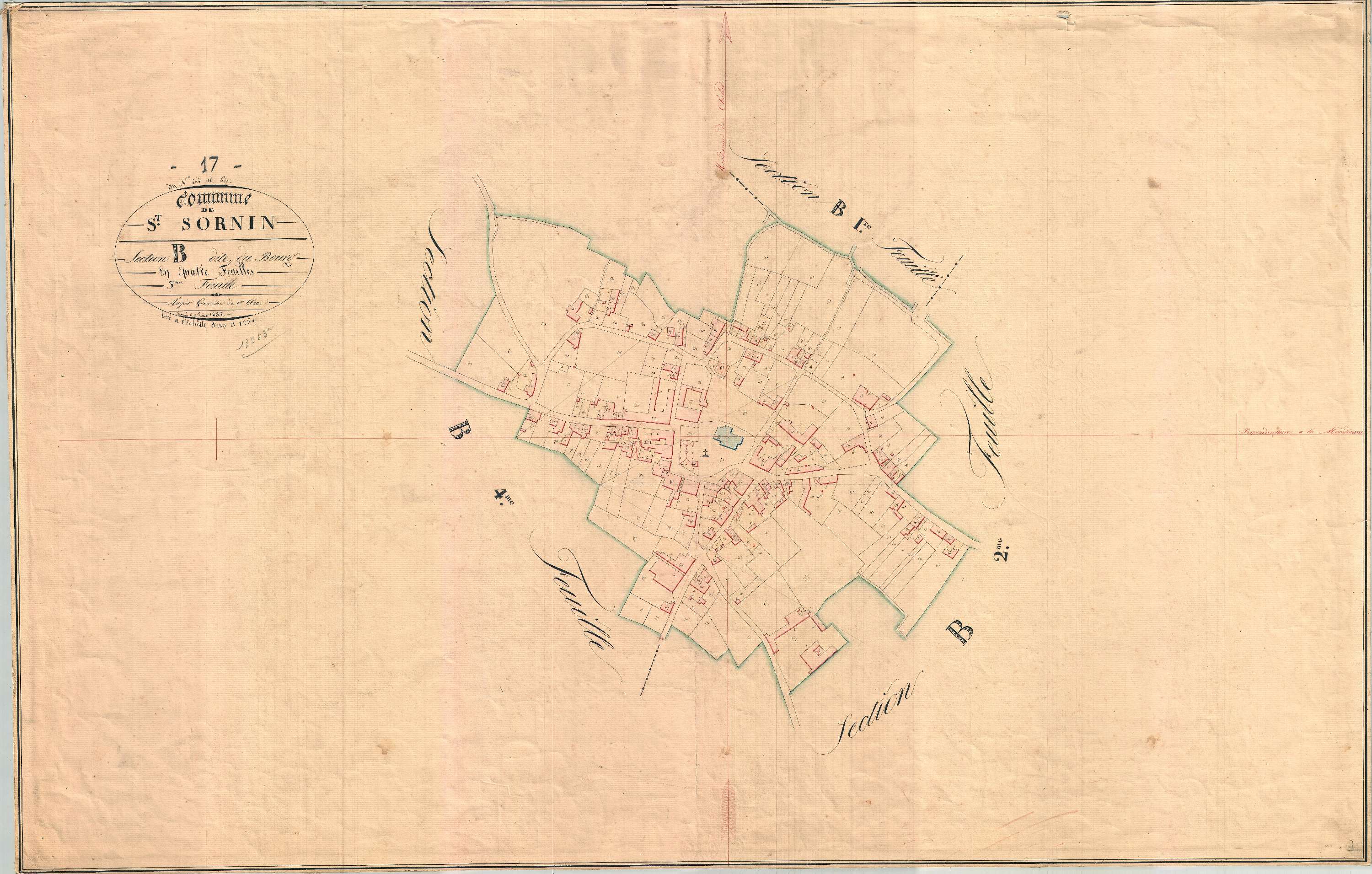 Saint-Sornin - Section B3 dite du Bourg.
